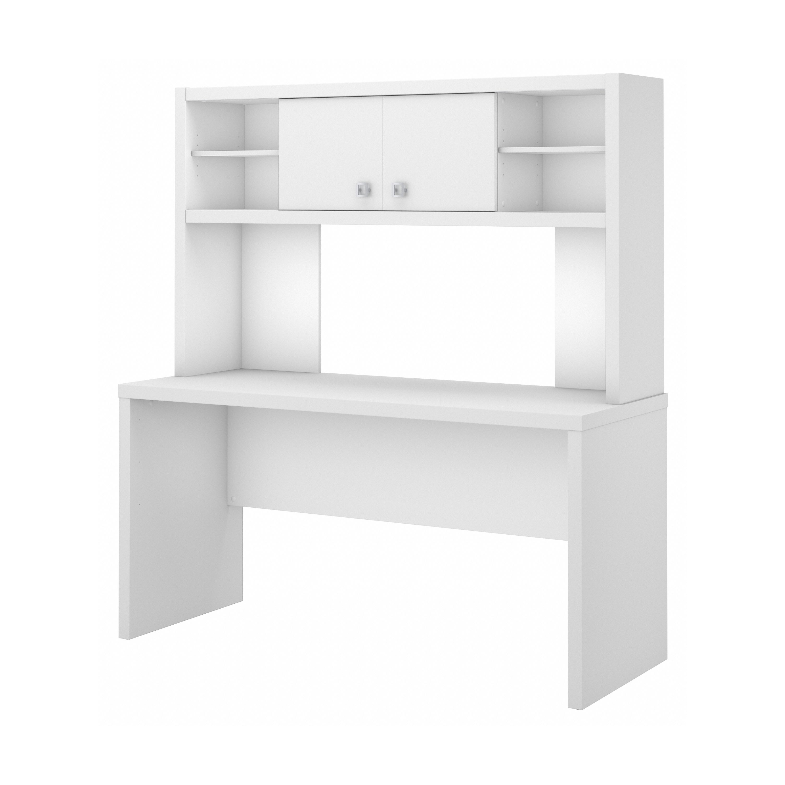 Shop Bush Business Furniture Echo 60W Credenza Desk with Hutch 02 ECH030PW #color_pure white