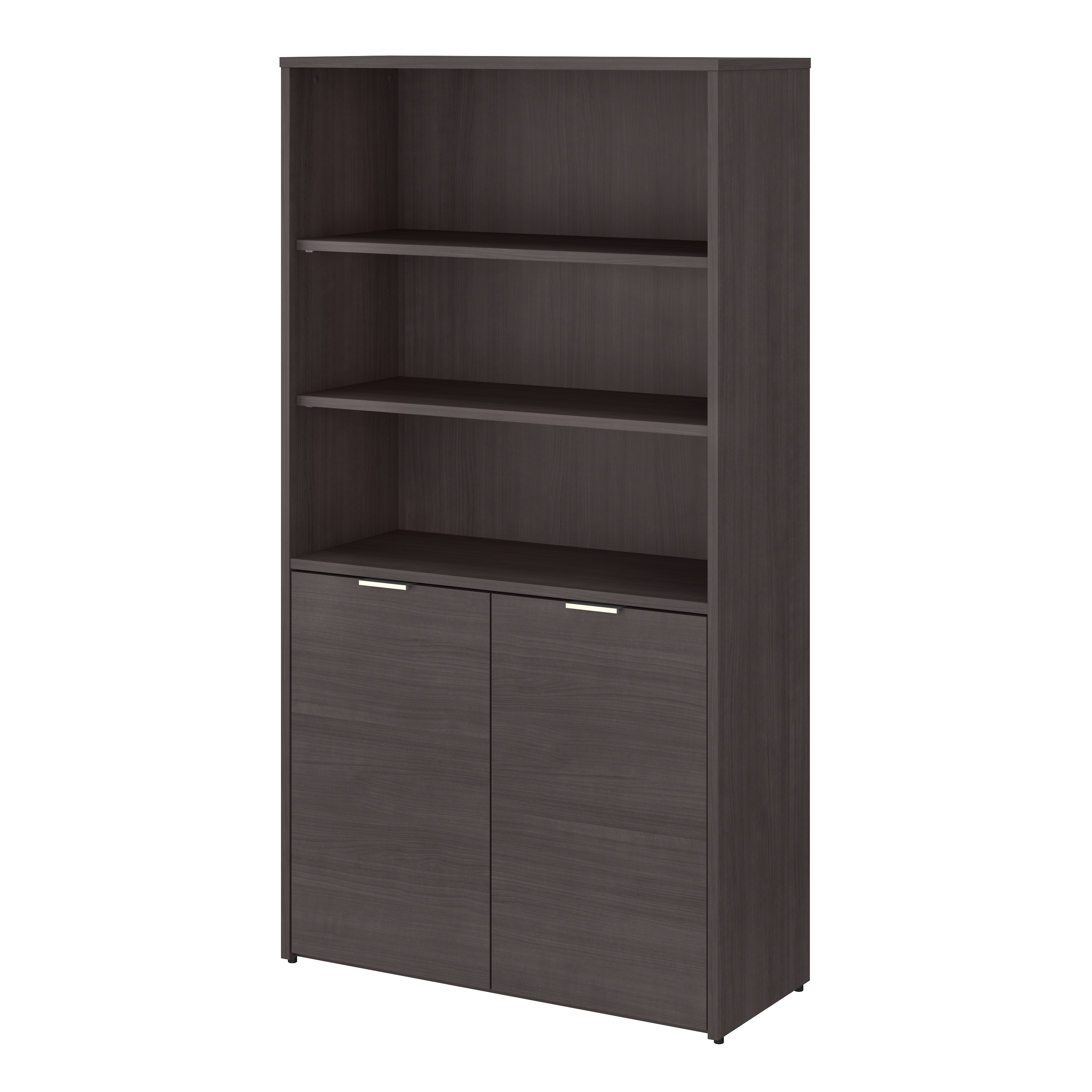 Shop Bush Business Furniture Jamestown 5 Shelf Bookcase with Doors 02 JTB136SG #color_storm gray