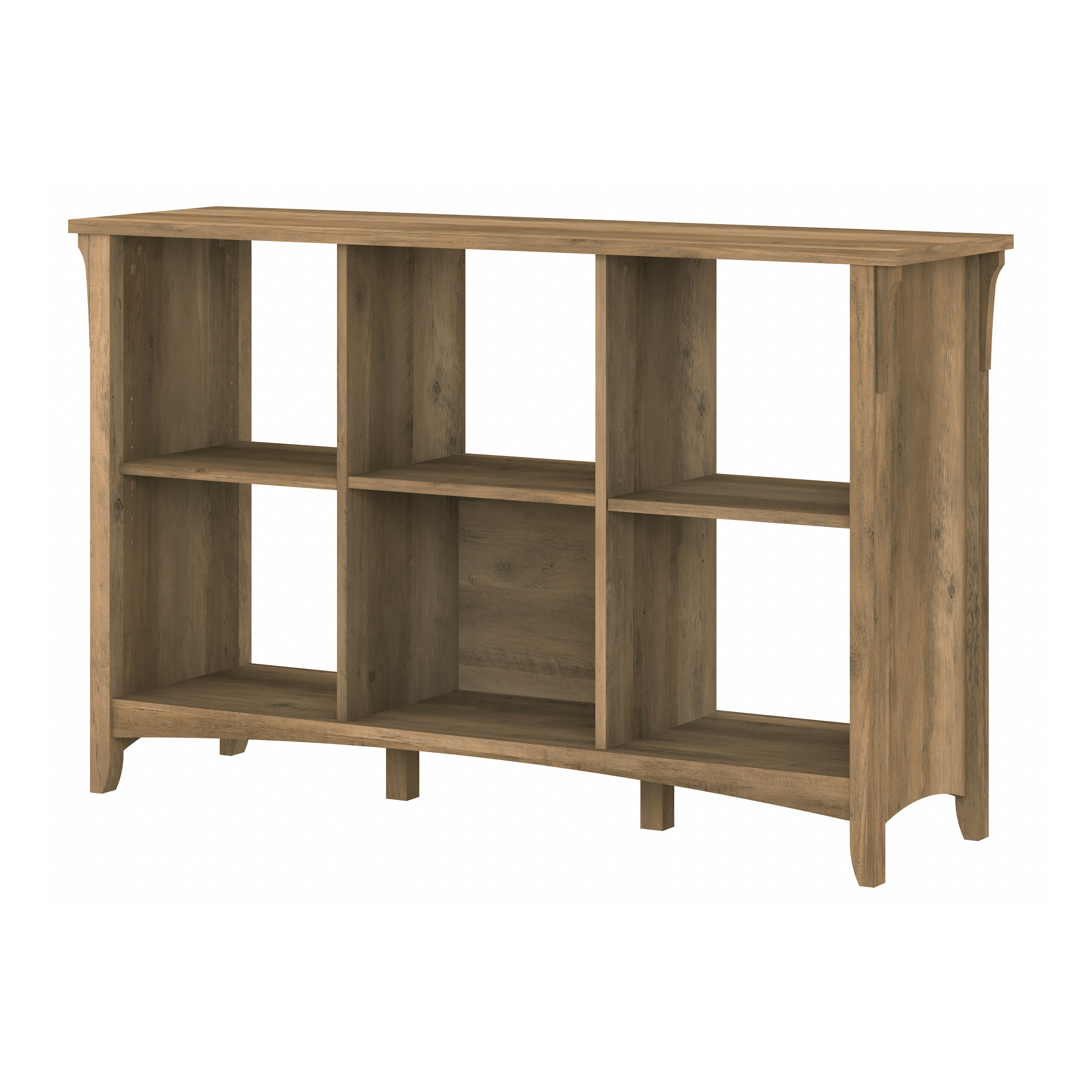 Shop Bush Furniture Salinas 6 Cube Organizer 02 SAB148RCP-03 #color_reclaimed pine