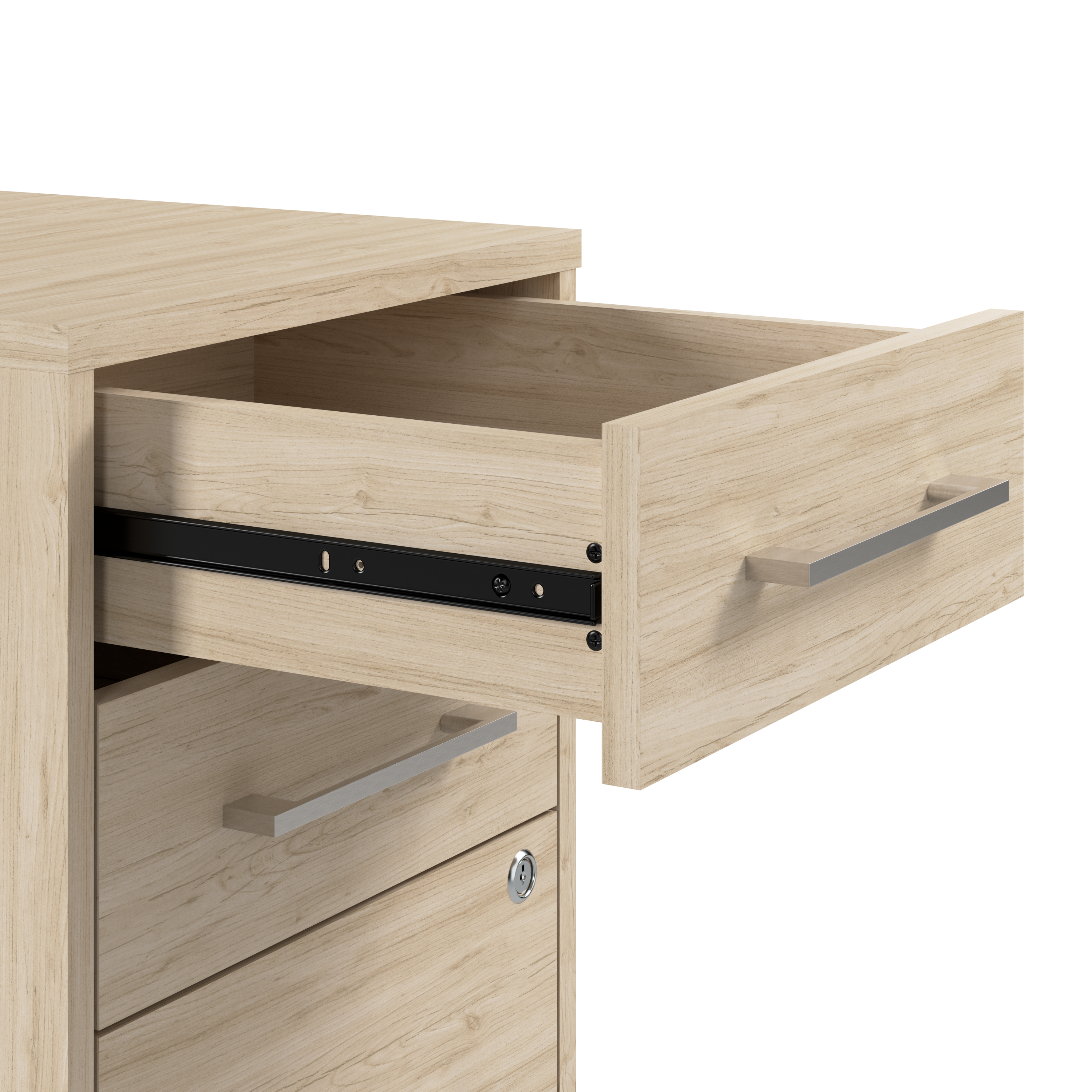 Shop Bush Business Furniture Hustle Office Storage Cabinet with Wheels 03 HUF140NE #color_natural elm