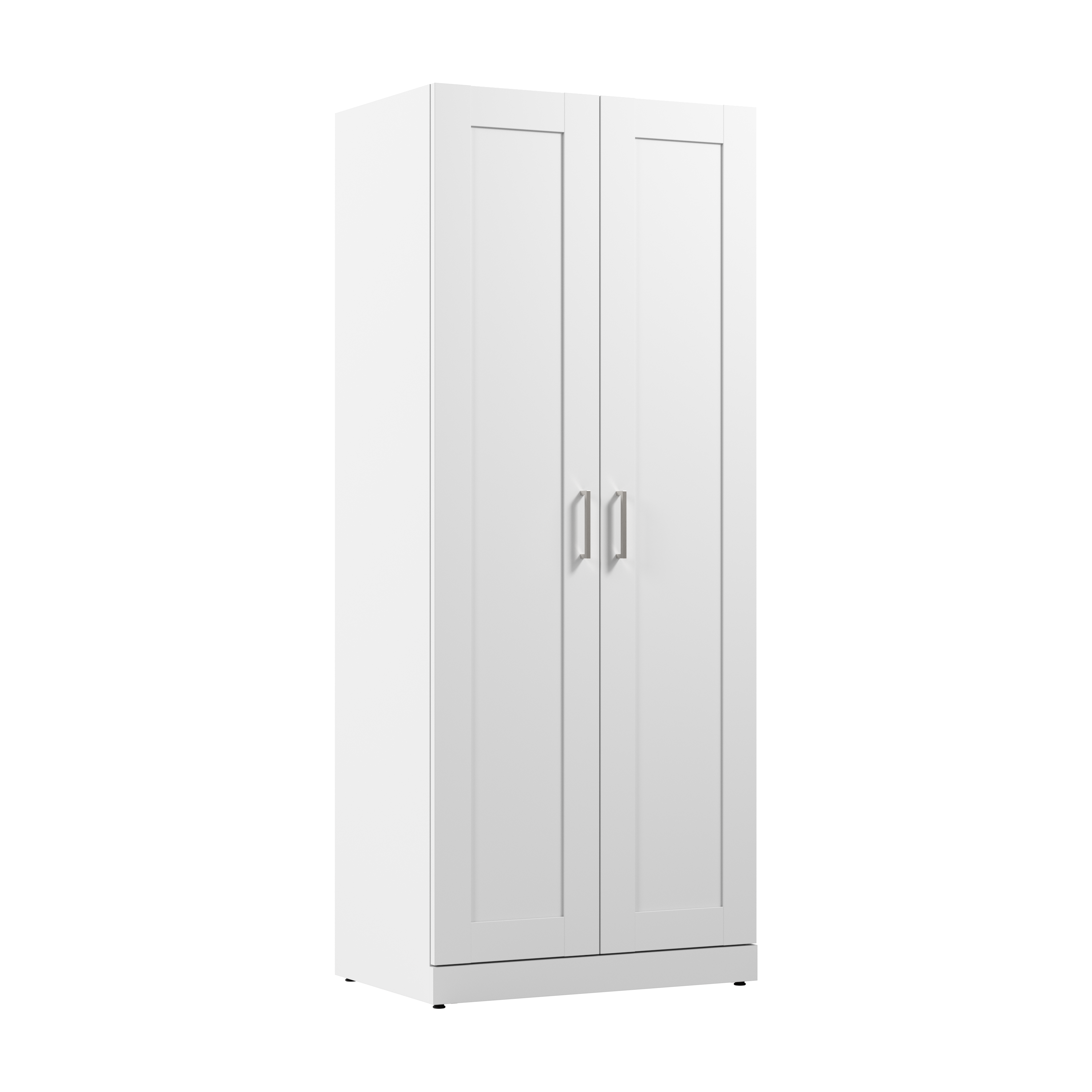 Shop Bush Business Furniture Hampton Heights 30W Tall Storage Cabinet with Doors and Shelves 02 HHS630WH-Z #color_white