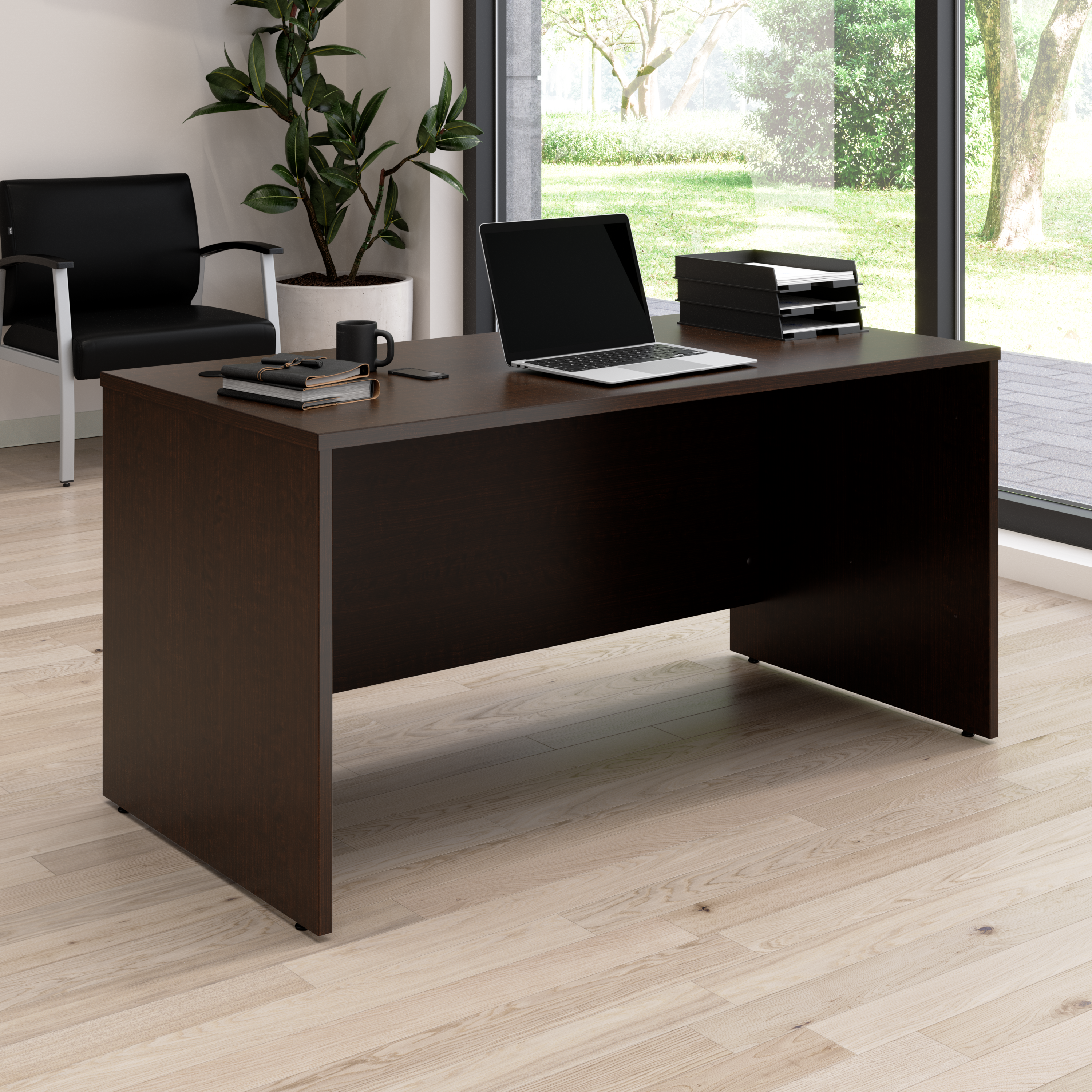 Shop Bush Business Furniture Arrive 60W x 30D Office Desk 01 ARD260MR-Z #color_mocha cherry