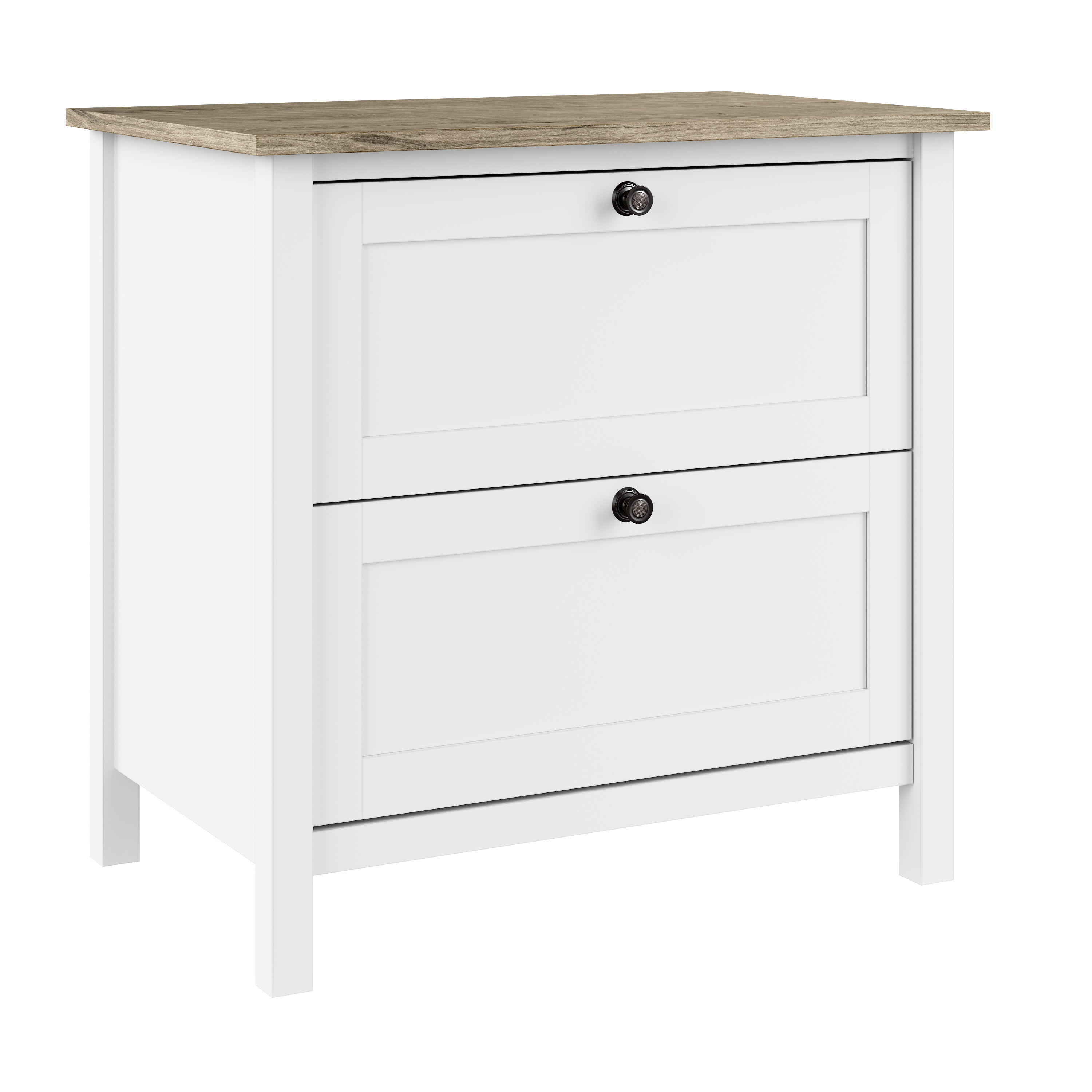 Shop Bush Furniture Mayfield 2 Drawer Lateral File Cabinet 02 MAF131GW2-03 #color_shiplap gray/pure white