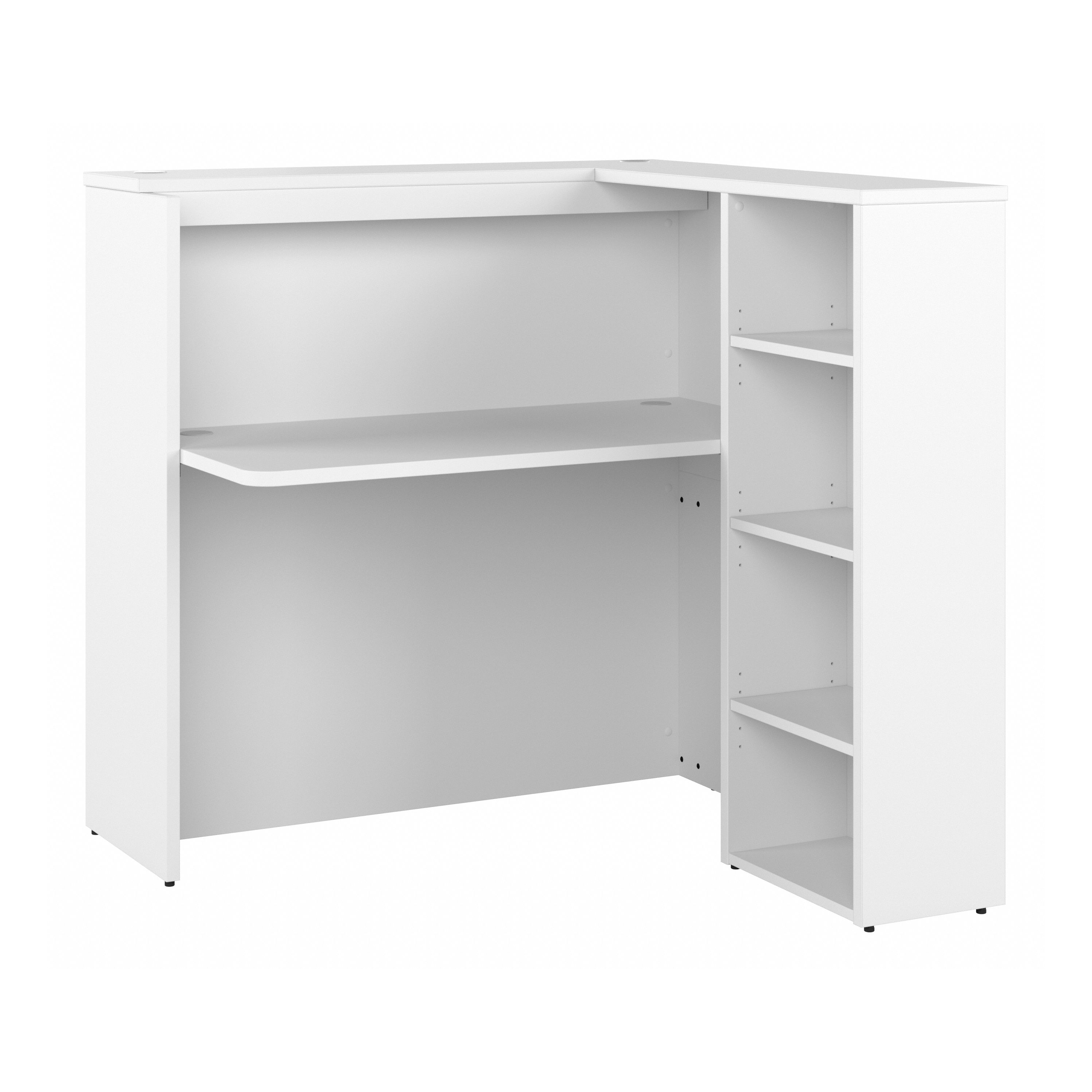 Shop Bush Business Furniture Studio C 48W Reception Desk with Shelves 02 SCD248WHK-Z1 #color_white