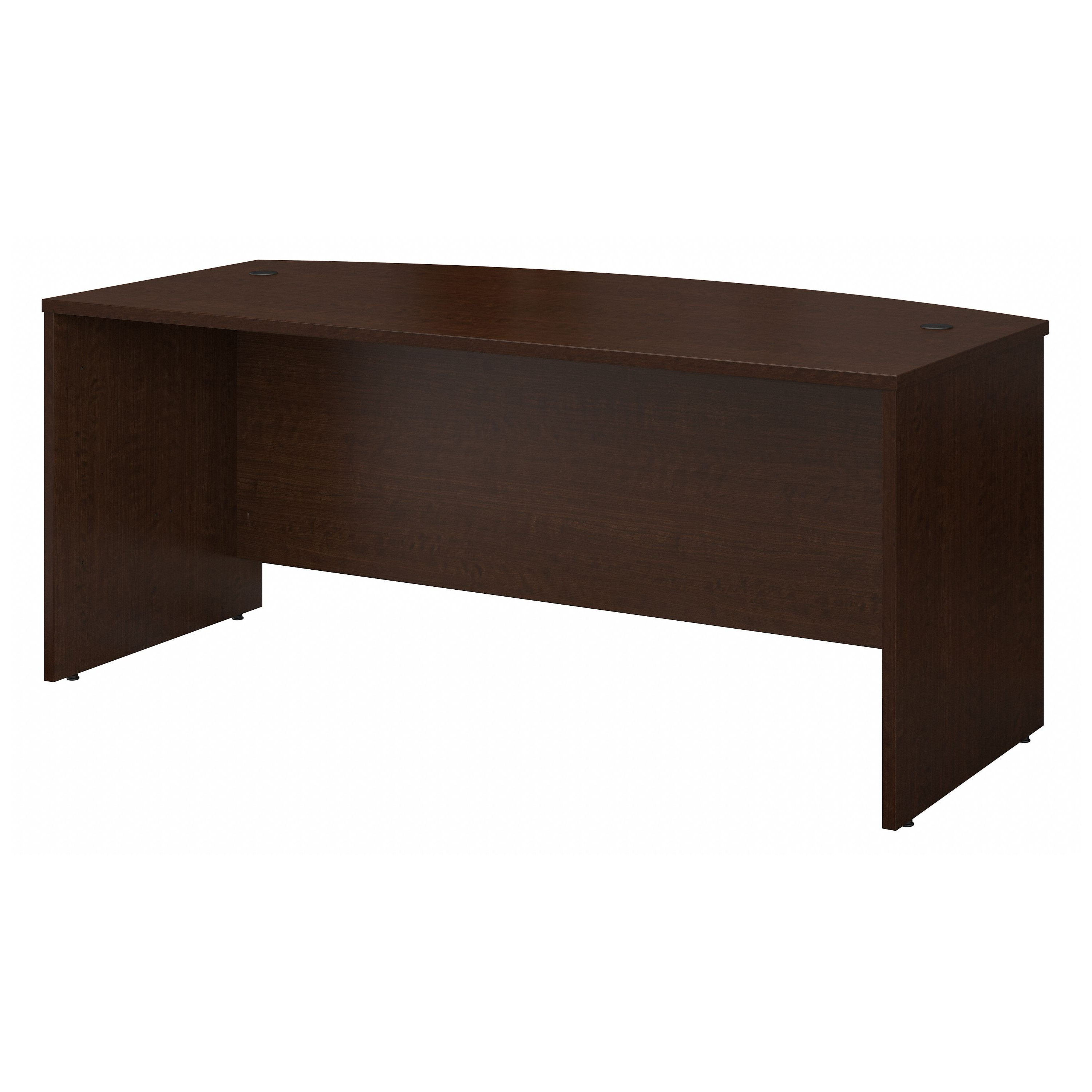 Shop Bush Business Furniture Series C 72W x 36D Bow Front Desk 02 WC12946 #color_mocha cherry