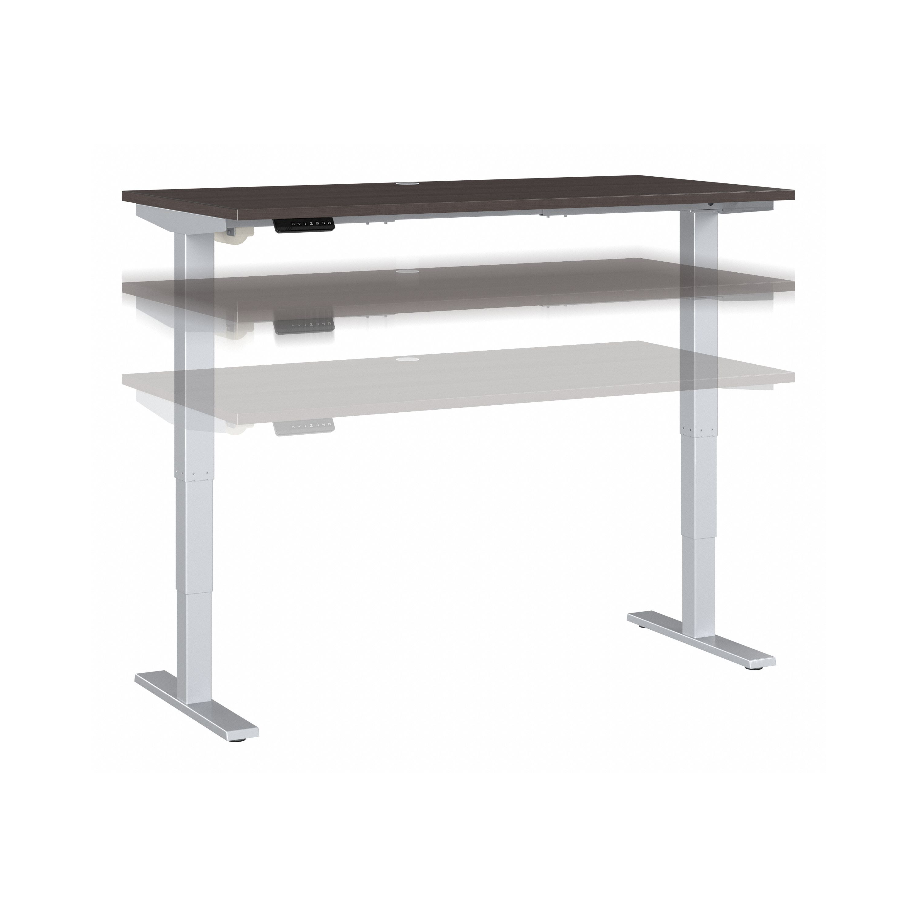 Shop Move 40 Series by Bush Business Furniture 60W x 30D Electric Height Adjustable Standing Desk 02 M4S6030SGSK #color_storm gray/cool gray metallic