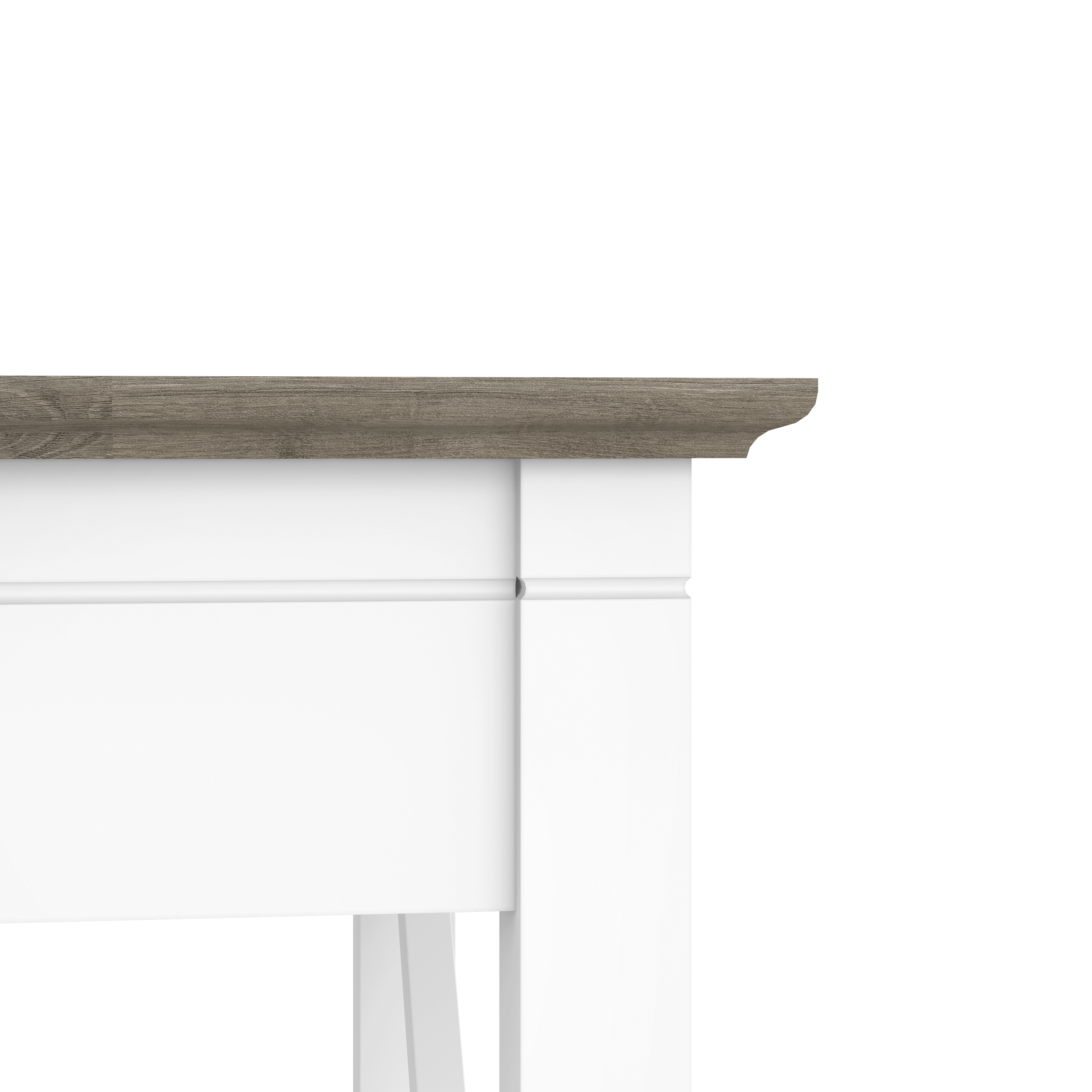 Shop Bush Furniture Key West Console Table with Drawers and Shelves 05 KWT248G2W-03 #color_shiplap gray/pure white