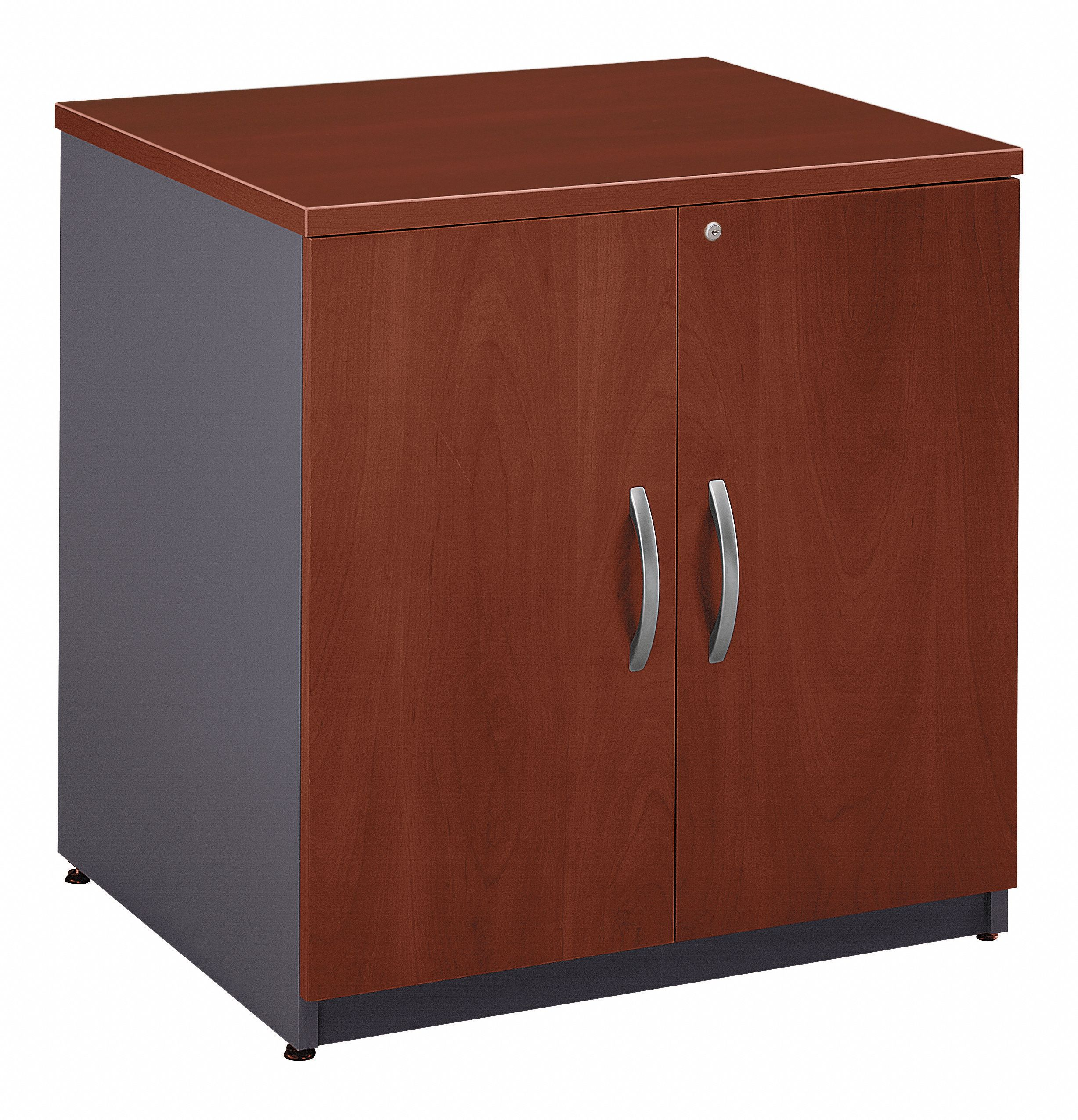 Shop Bush Business Furniture Series C 30W Storage Cabinet 02 WC24496A #color_hansen cherry/graphite gray