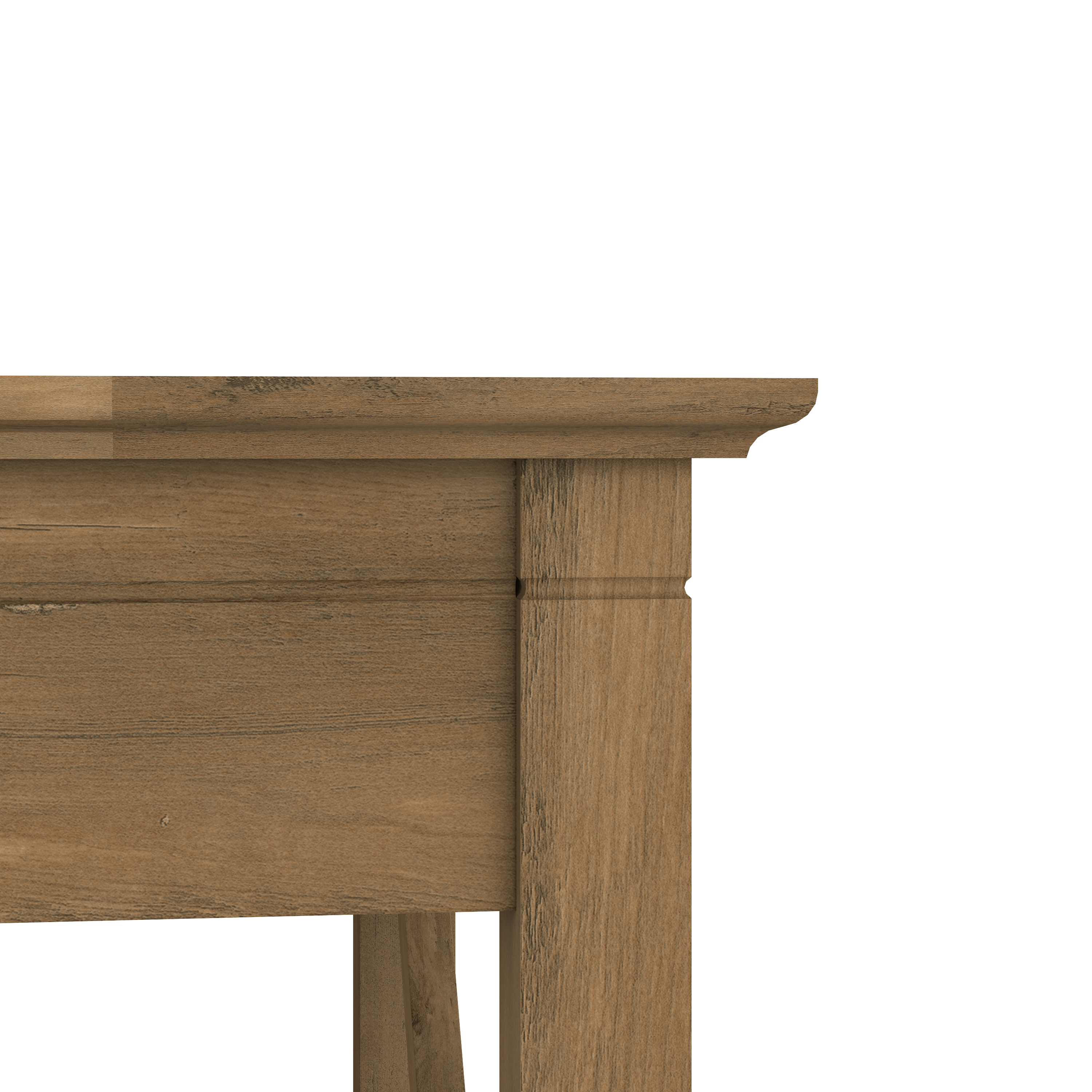 Shop Bush Furniture Key West Console Table with Drawers and Shelves 05 KWT248RCP-03 #color_reclaimed pine