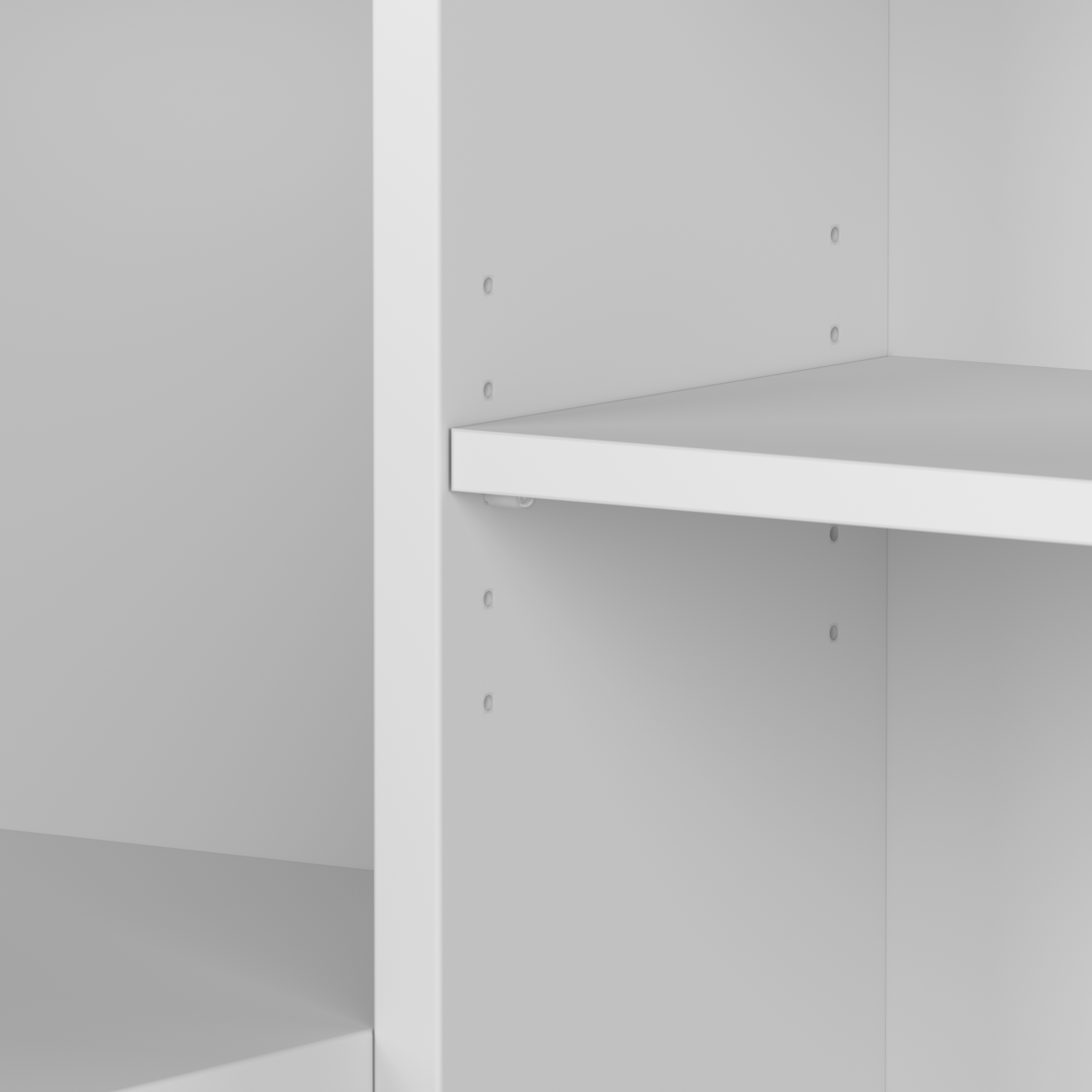 Shop Bush Business Furniture Studio C 72W Corner Bar Cabinet with Shelves 05 SCD572WHK-Z2 #color_white