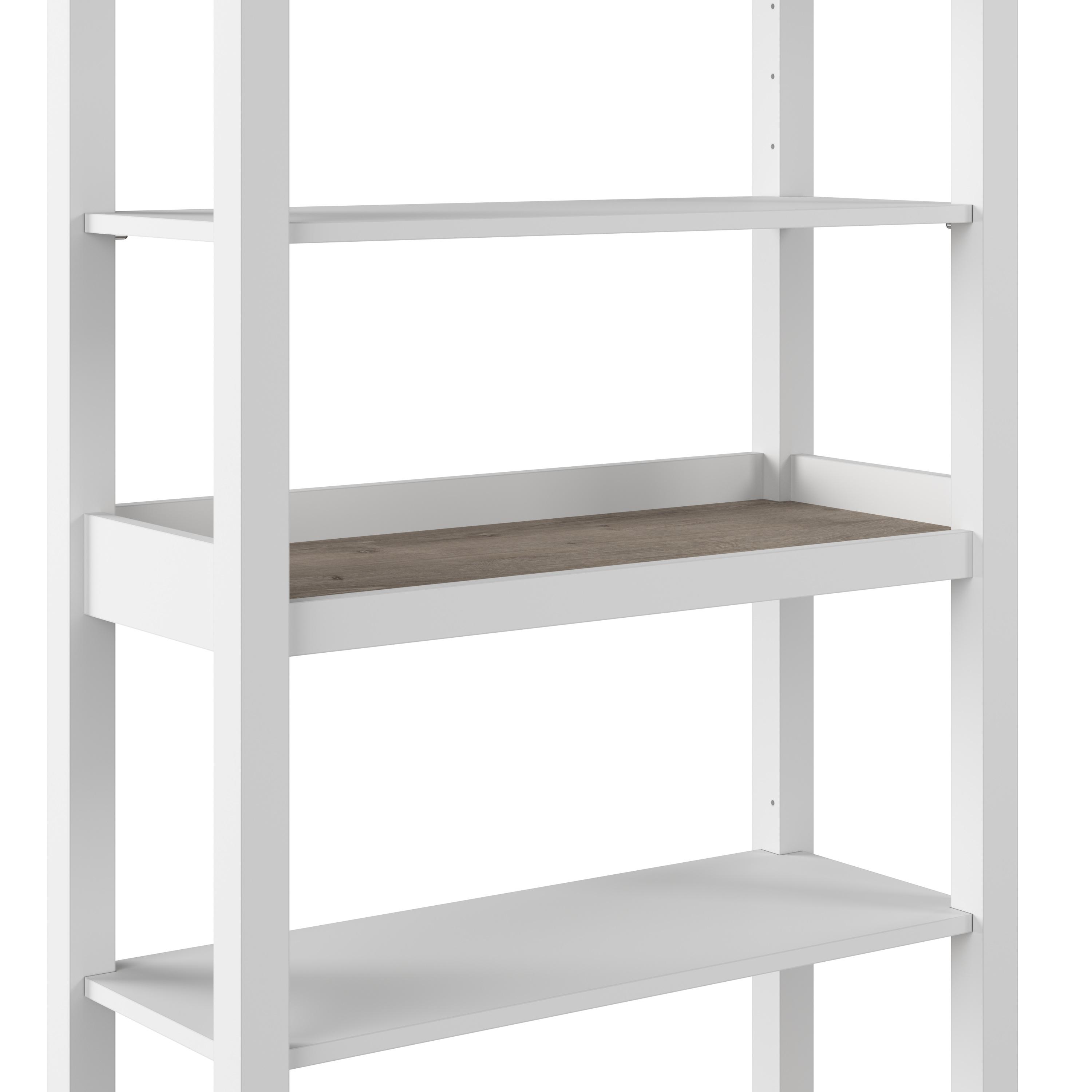 Shop Bush Furniture Mayfield Tall 5 Shelf Bookcase 03 MAB132GW2-03 #color_shiplap gray/pure white