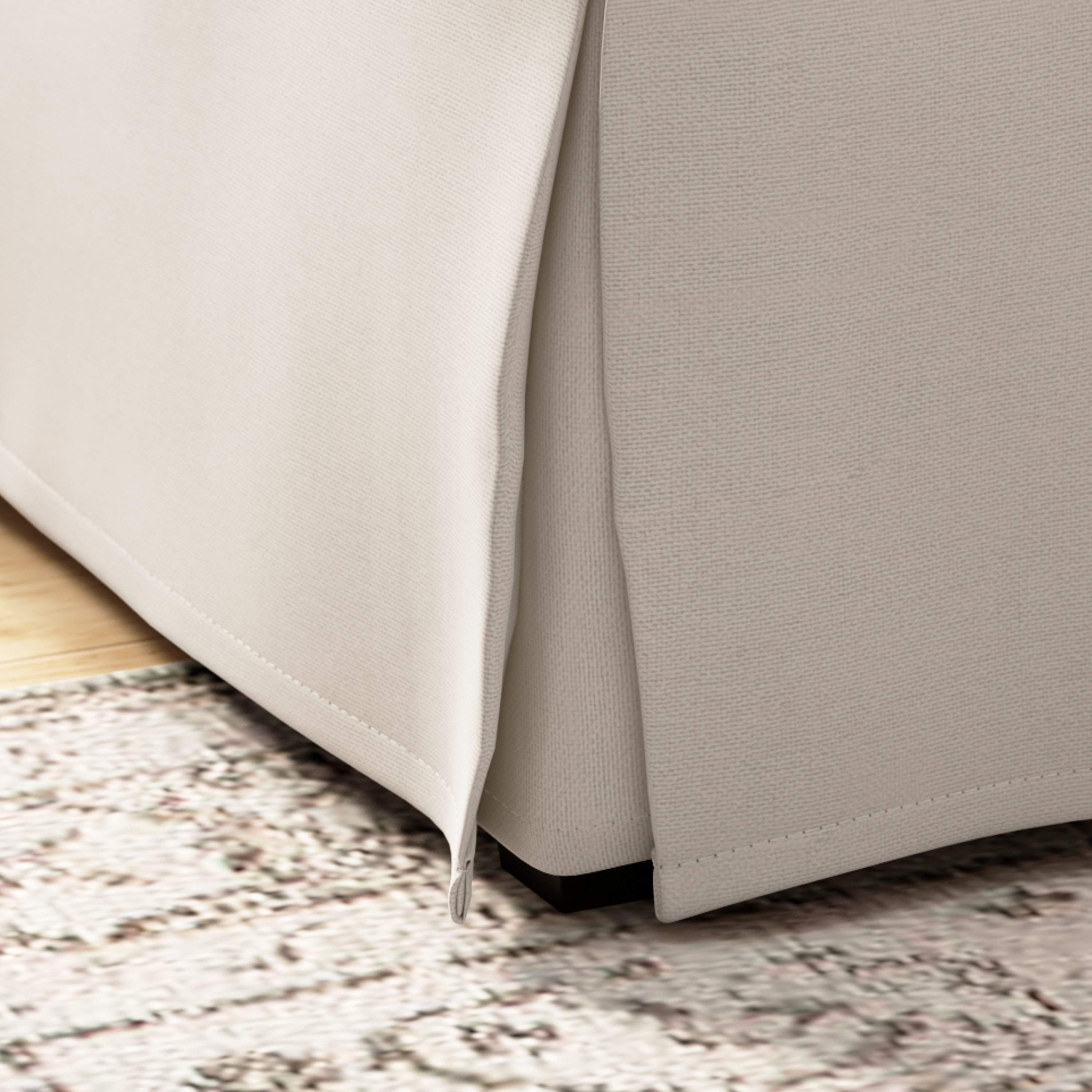 Shop Bush Home Harper Slipcover for Bush Home Harper Storage Ottoman with Tray HROS04IYB-03 5 #color_ivory basketweave fabric