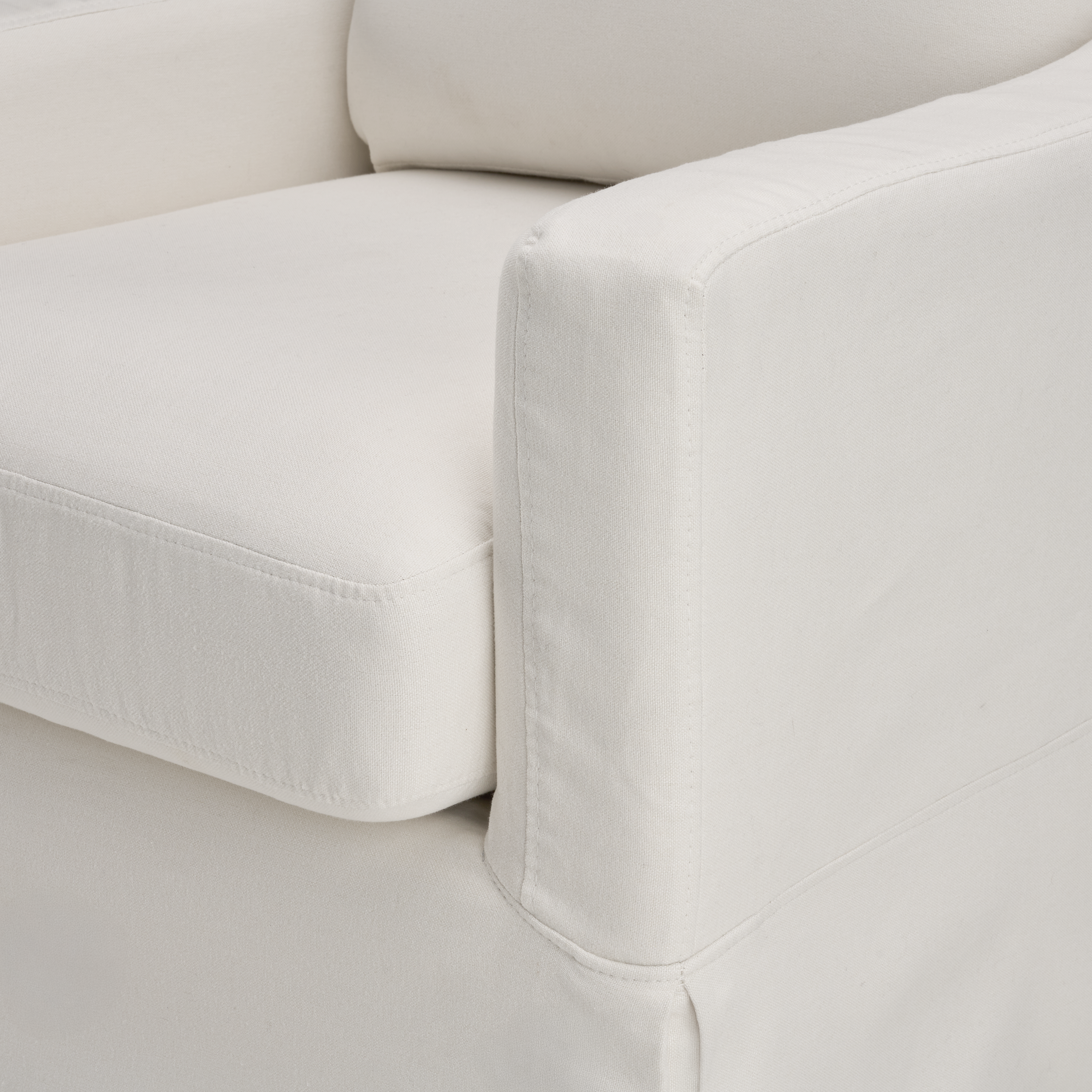 Shop Bush Home Harper Swivel Accent Chair with Slipcover HAR009IYB 6 #color_ivory basketweave fabric