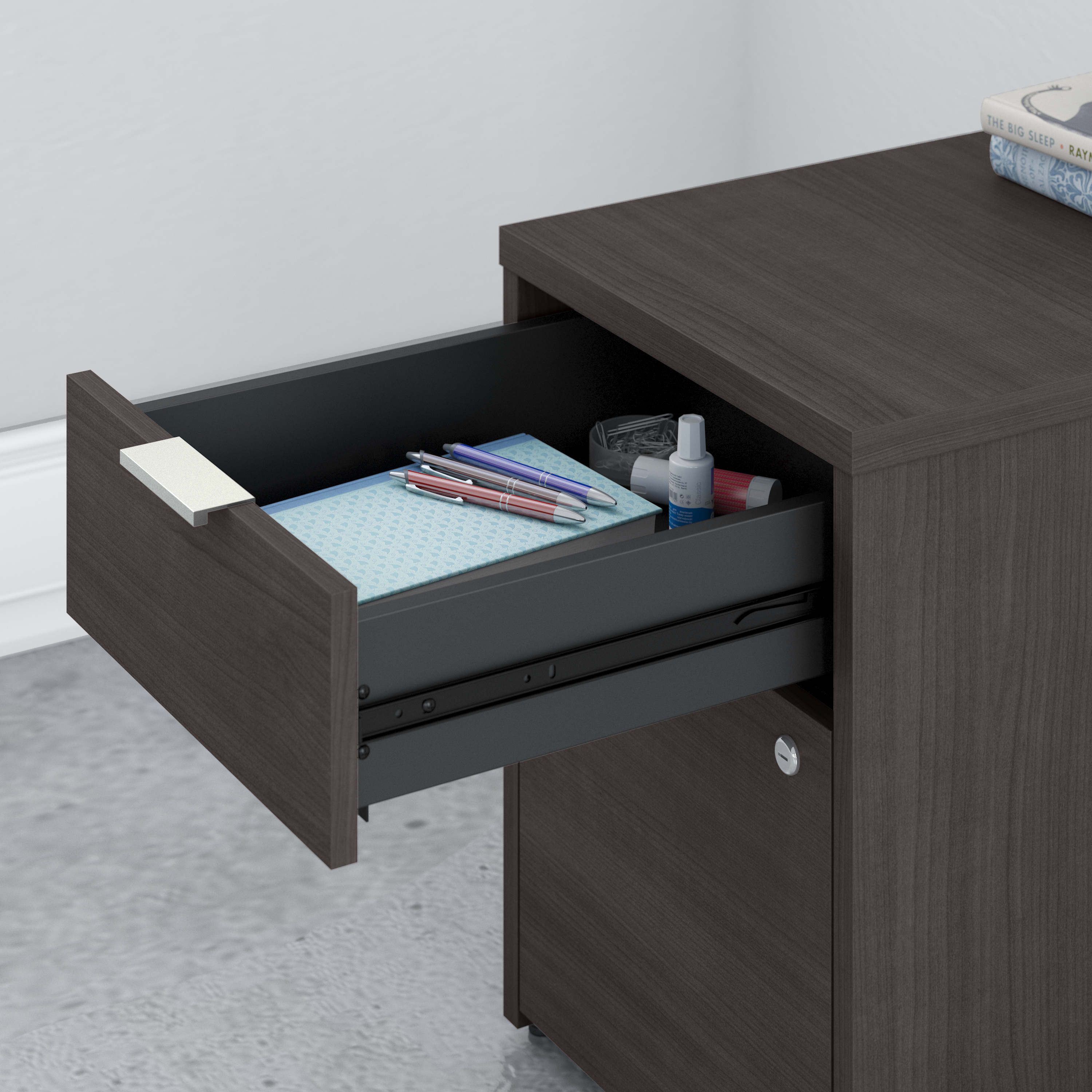 Shop Bush Business Furniture Jamestown 2 Drawer File Cabinet - Assembled 03 JTF116SGSU #color_storm gray