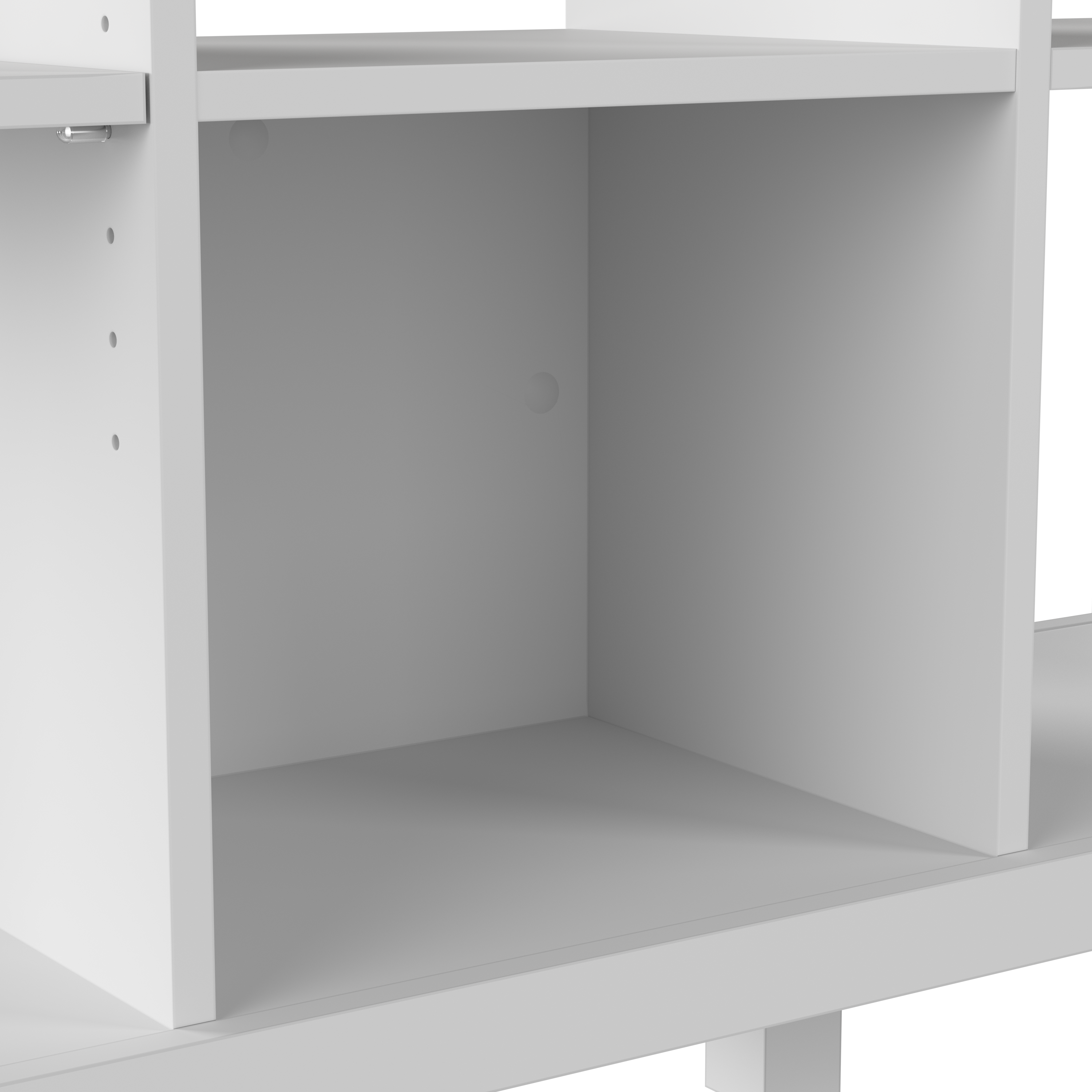 Shop Bush Furniture Mayfield 6 Cube Bookcase 03 MAB145GW2-03 #color_shiplap gray/pure white