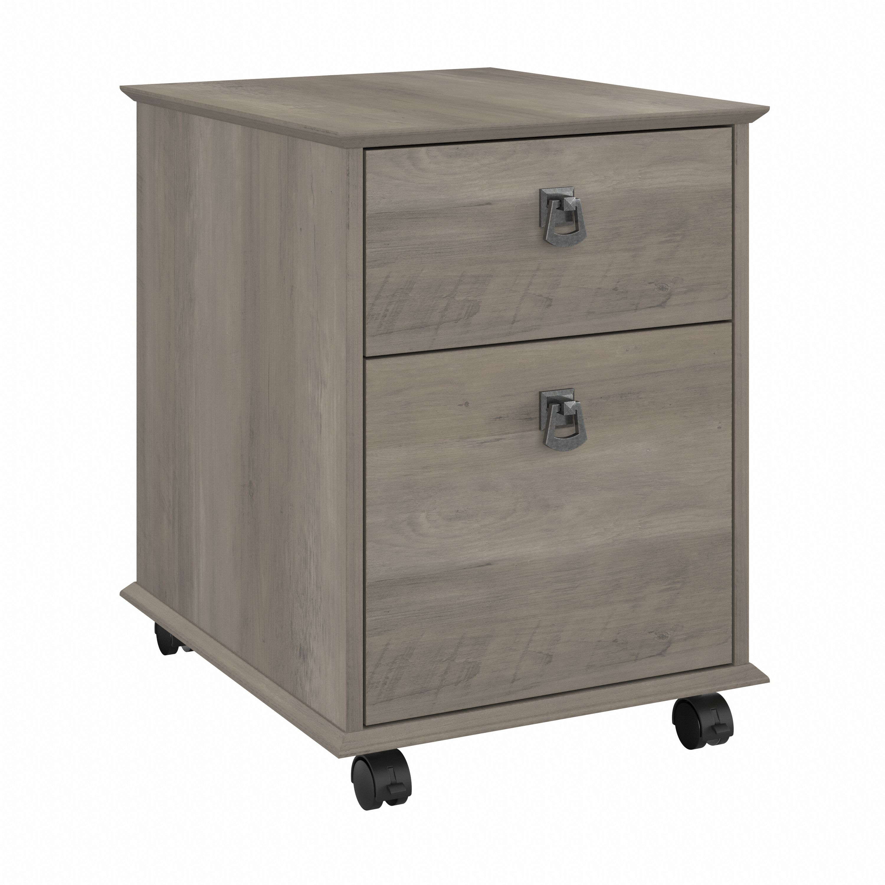 Shop Bush Furniture Homestead Farmhouse Mobile File Cabinet 02 HOF117DG-03 #color_driftwood gray