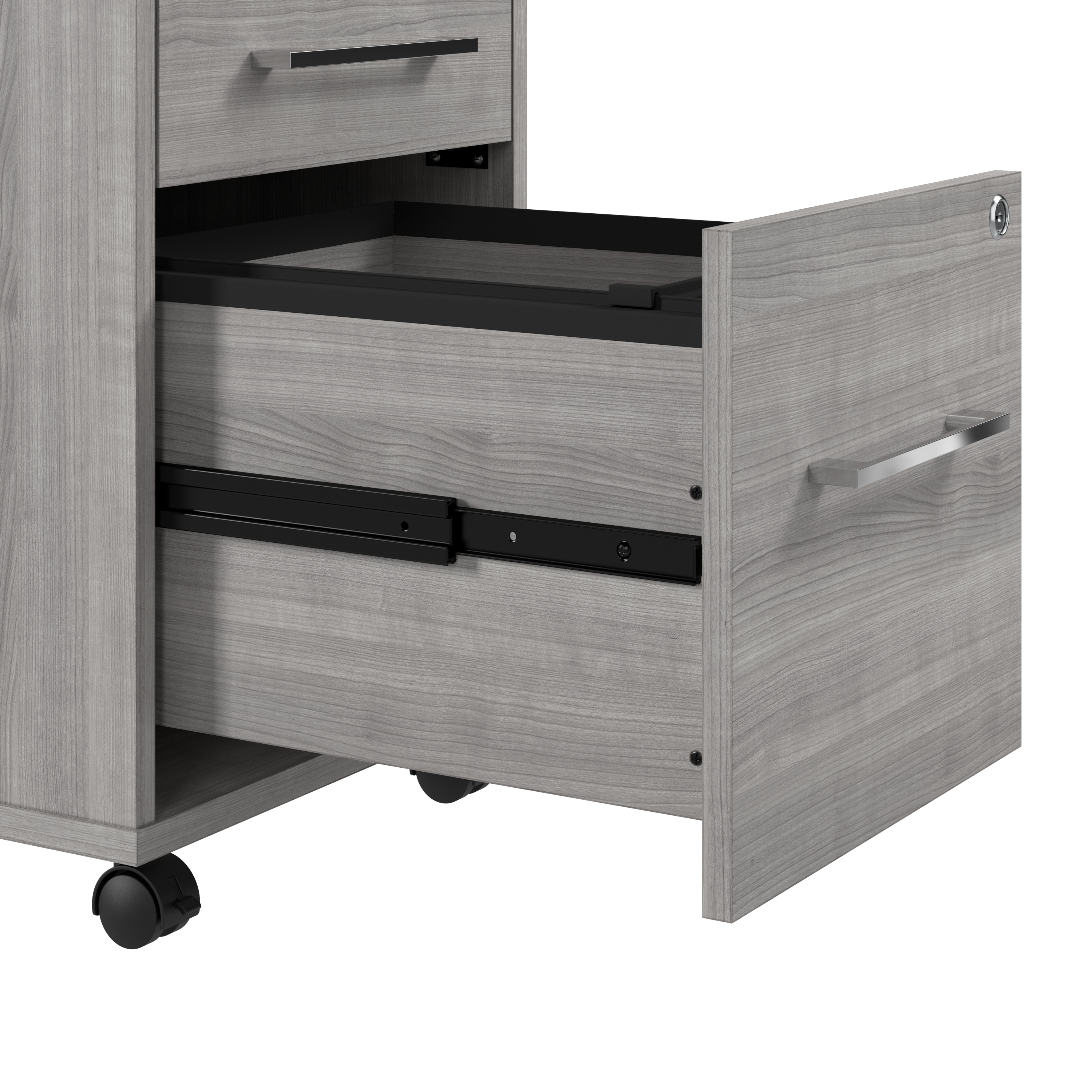 Shop Bush Business Furniture Hustle Office Storage Cabinet with Wheels 04 HUF140PG #color_platinum gray
