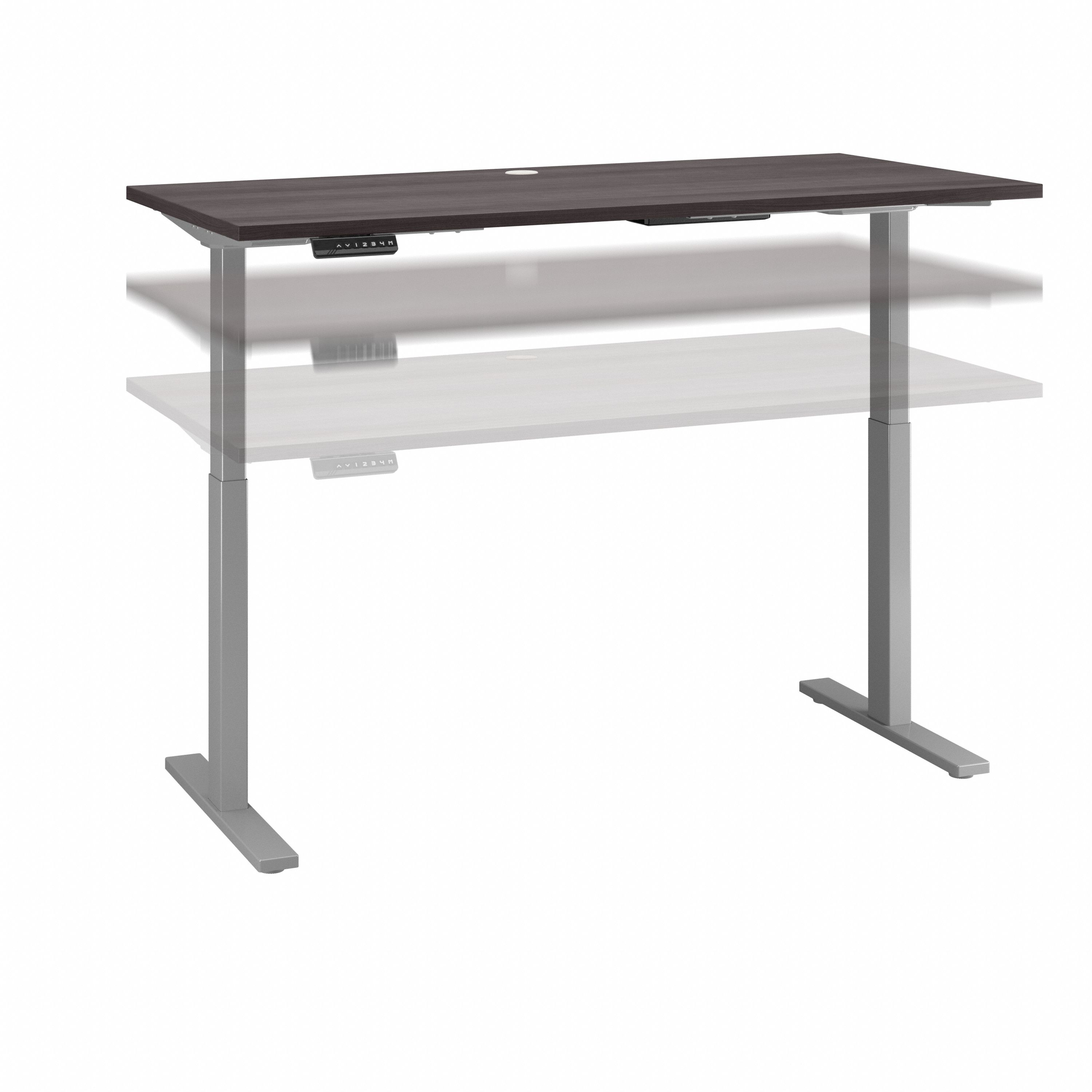 Shop Move 60 Series by Bush Business Furniture 60W x 30D Height Adjustable Standing Desk 02 M6S6030SGSK #color_storm gray/cool gray metallic