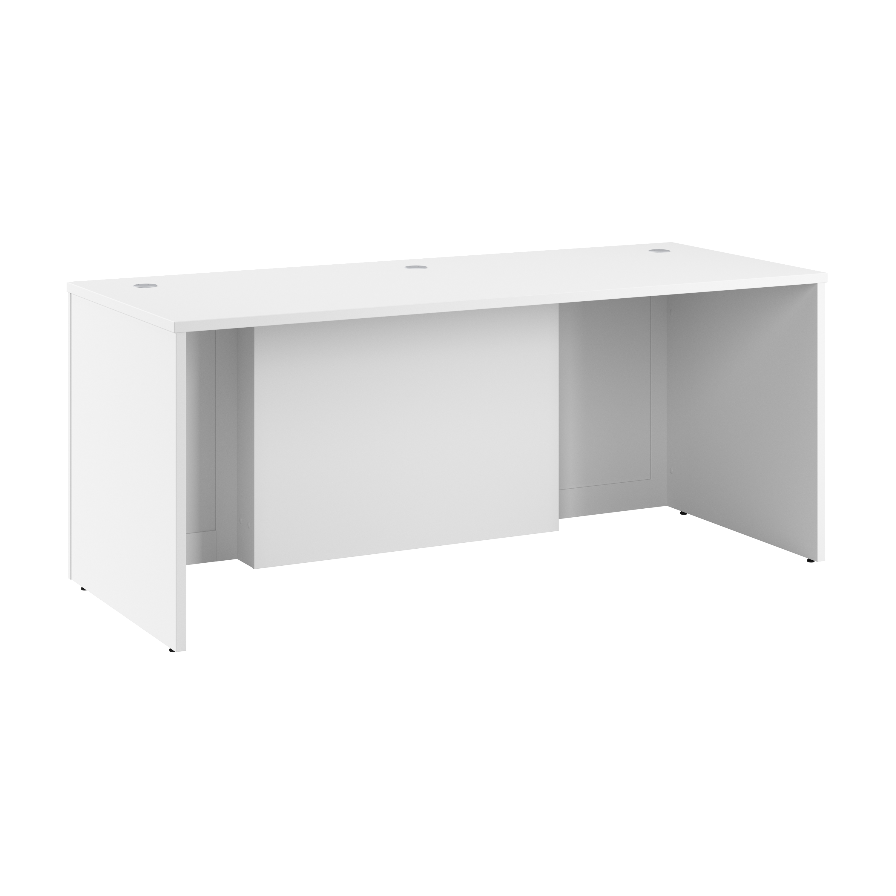 Shop Bush Business Furniture Hampton Heights 72W x 30D Executive Desk 02 HHD172WHK #color_white