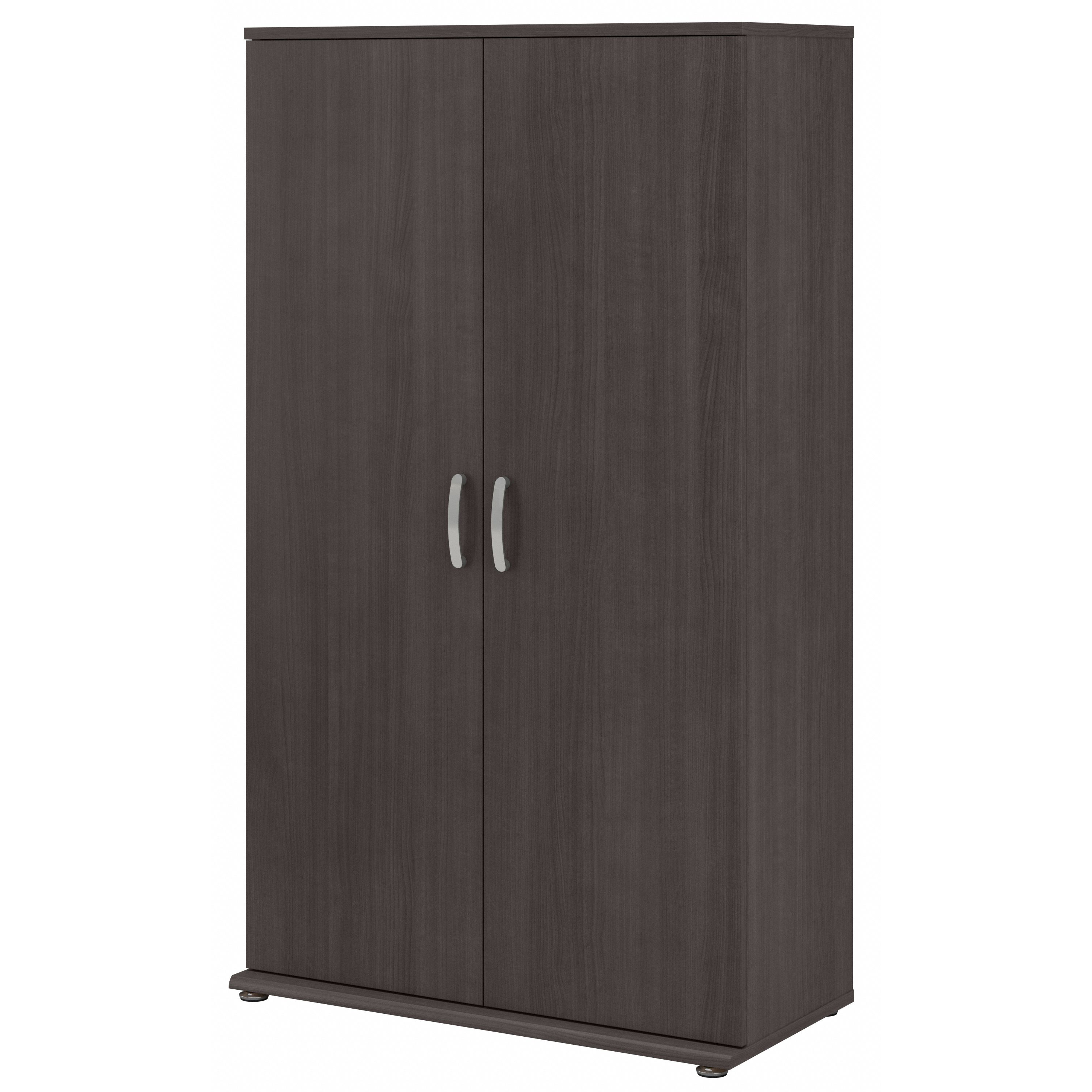 Shop Bush Business Furniture Universal Tall Storage Cabinet with Doors and Shelves 02 UNS136SGK #color_storm gray
