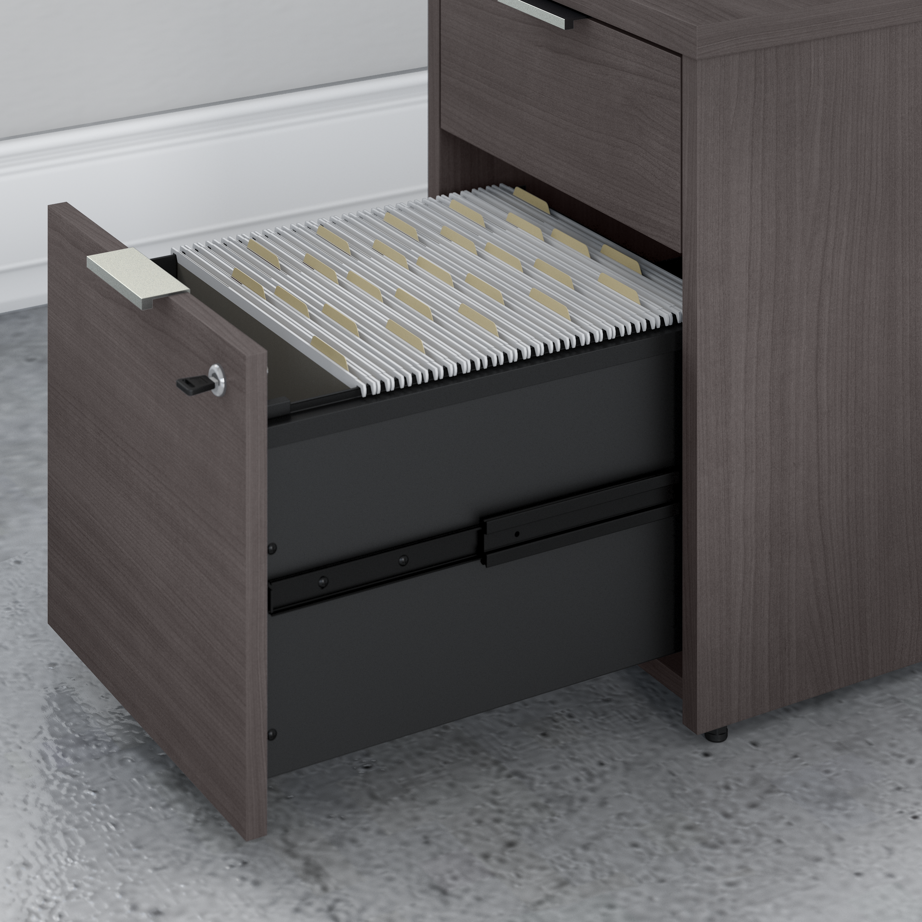 Shop Bush Business Furniture Jamestown 2 Drawer File Cabinet - Assembled 04 JTF116SGSU #color_storm gray