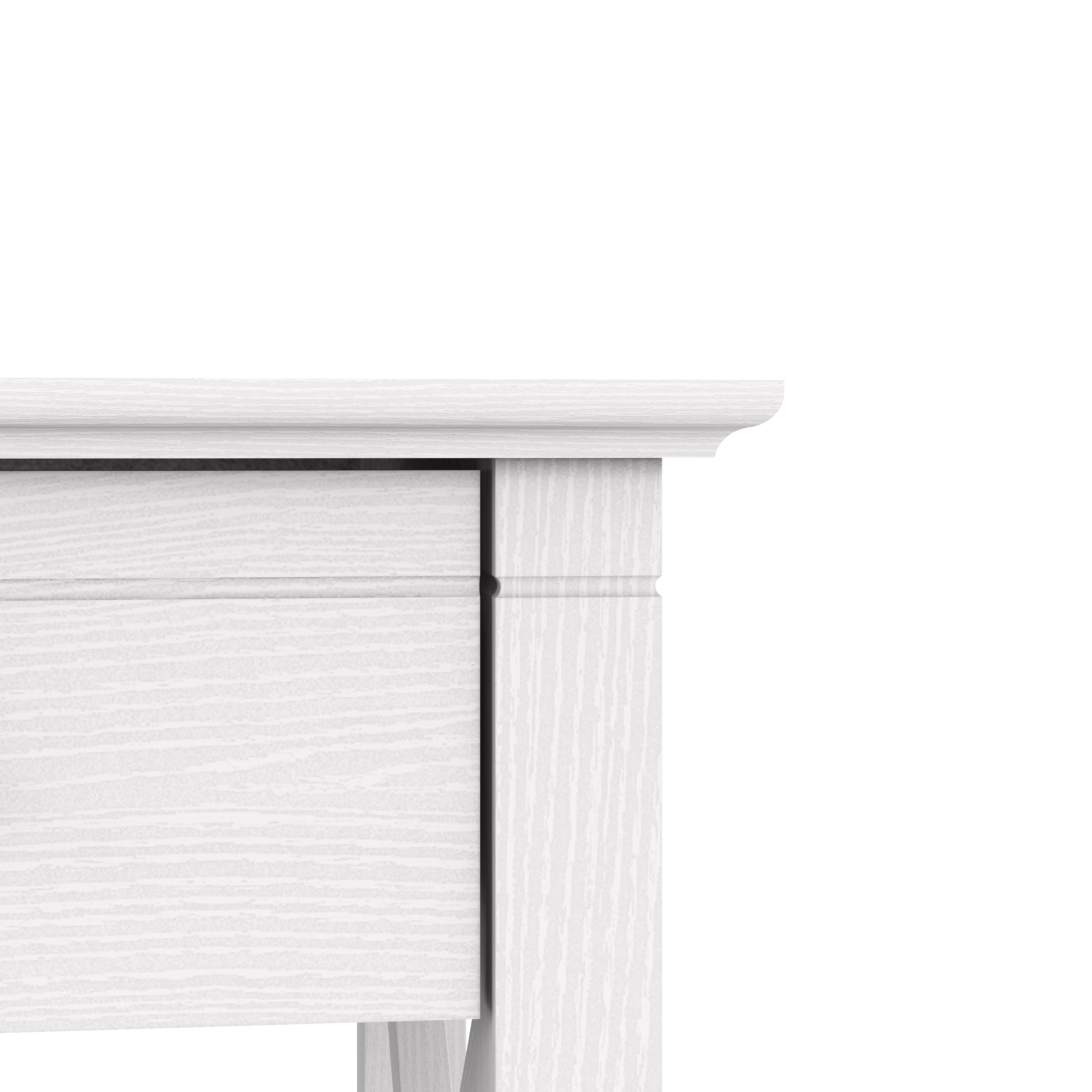 Shop Bush Furniture Key West Console Table with Drawers and Shelves 05 KWT248WT-03 #color_pure white oak