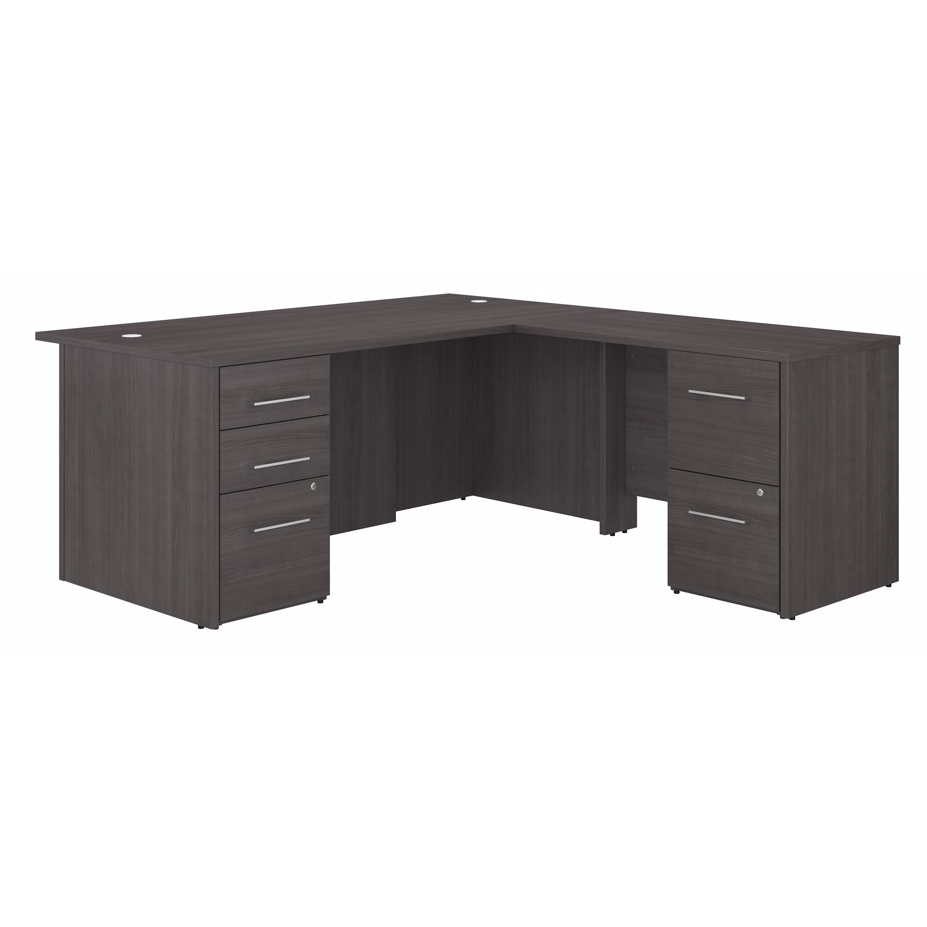 Shop Bush Business Furniture Office 500 72W L Shaped Executive Desk with Drawers 02 OF5004SGSU #color_storm gray