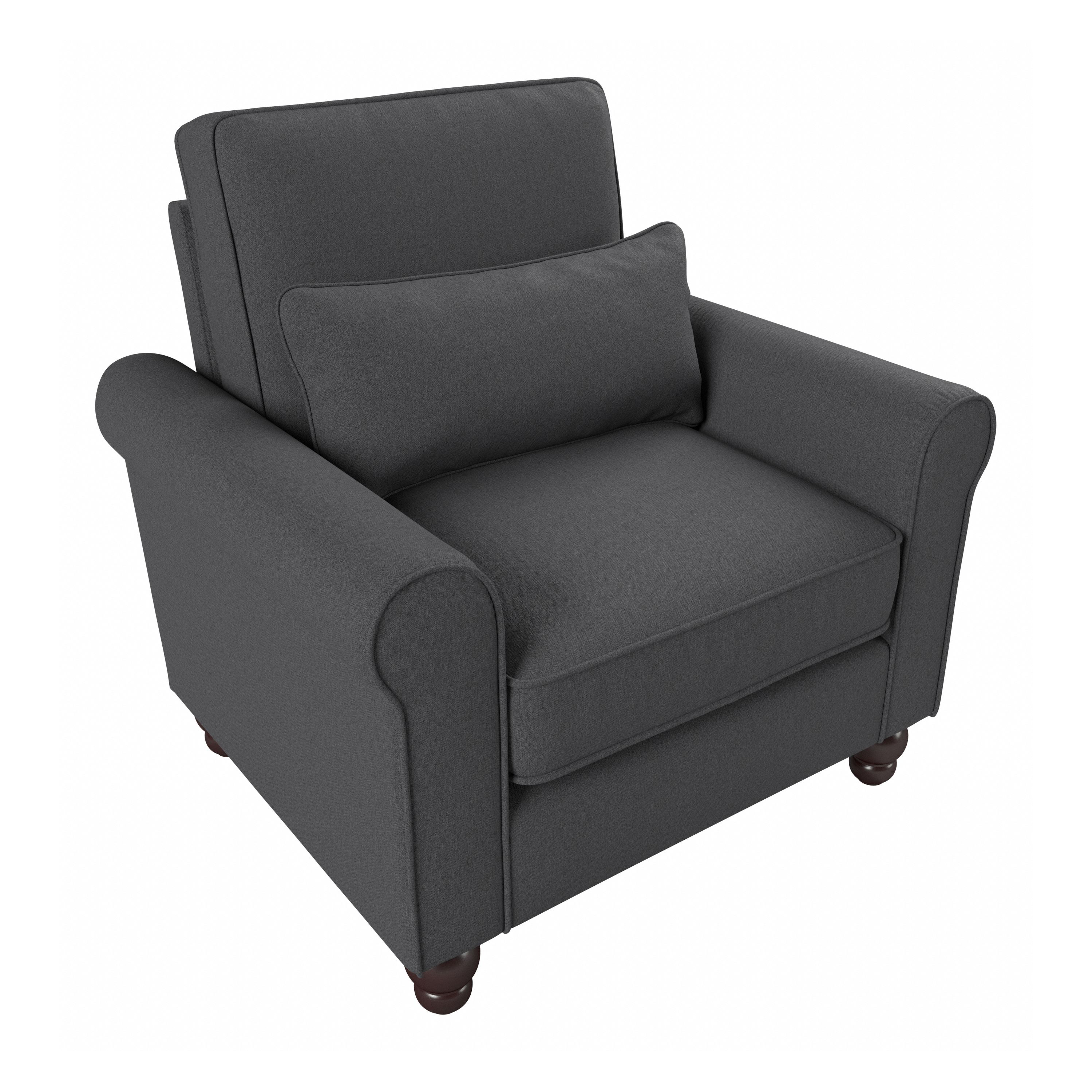 Shop Bush Furniture Hudson Accent Chair with Arms 02 HDK36BCGH-03 #color_charcoal gray herringbone fabr