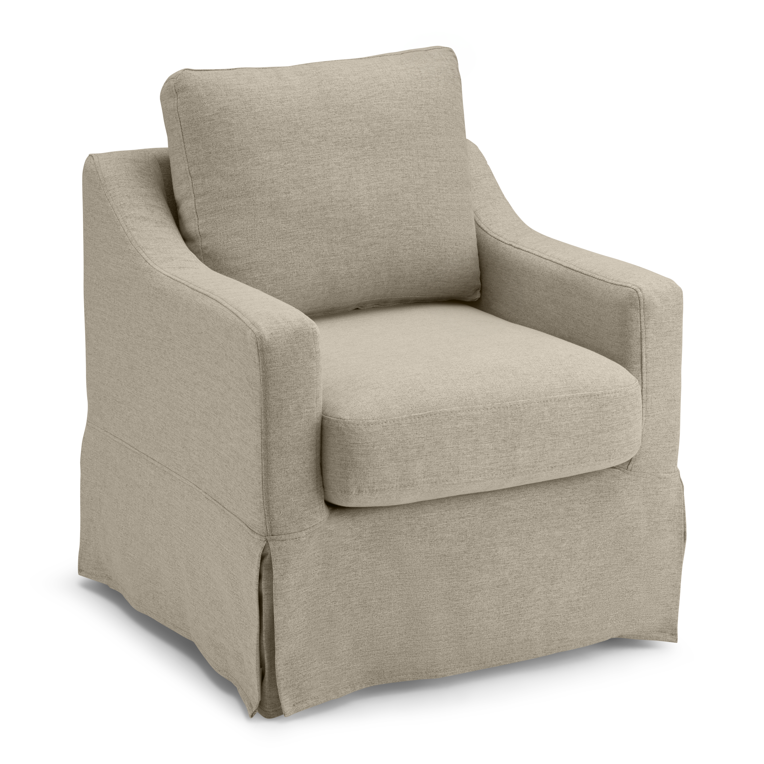 Shop Bush Home Harper Swivel Accent Chair with Slipcover HAR009SDB 1 #color_sand basketweave fabric