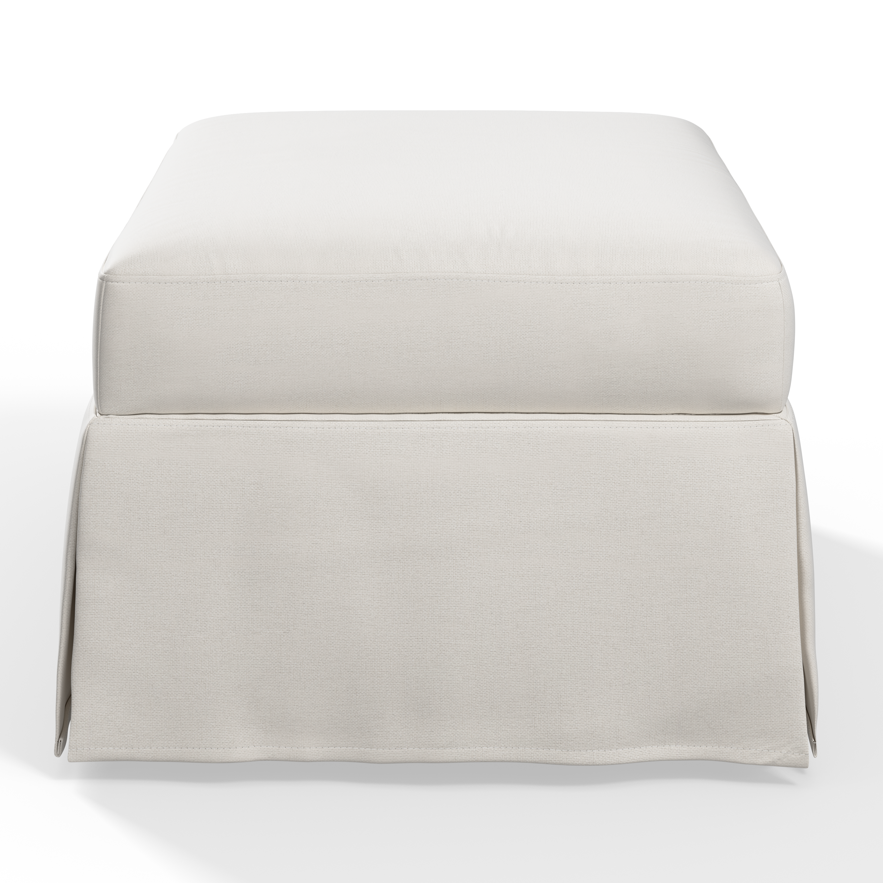 Shop Bush Home Harper 80W Sofa, Swivel Accent Chair, and Storage Ottoman with Slipcovers HAR006IYB 5 #color_ivory basketweave fabric