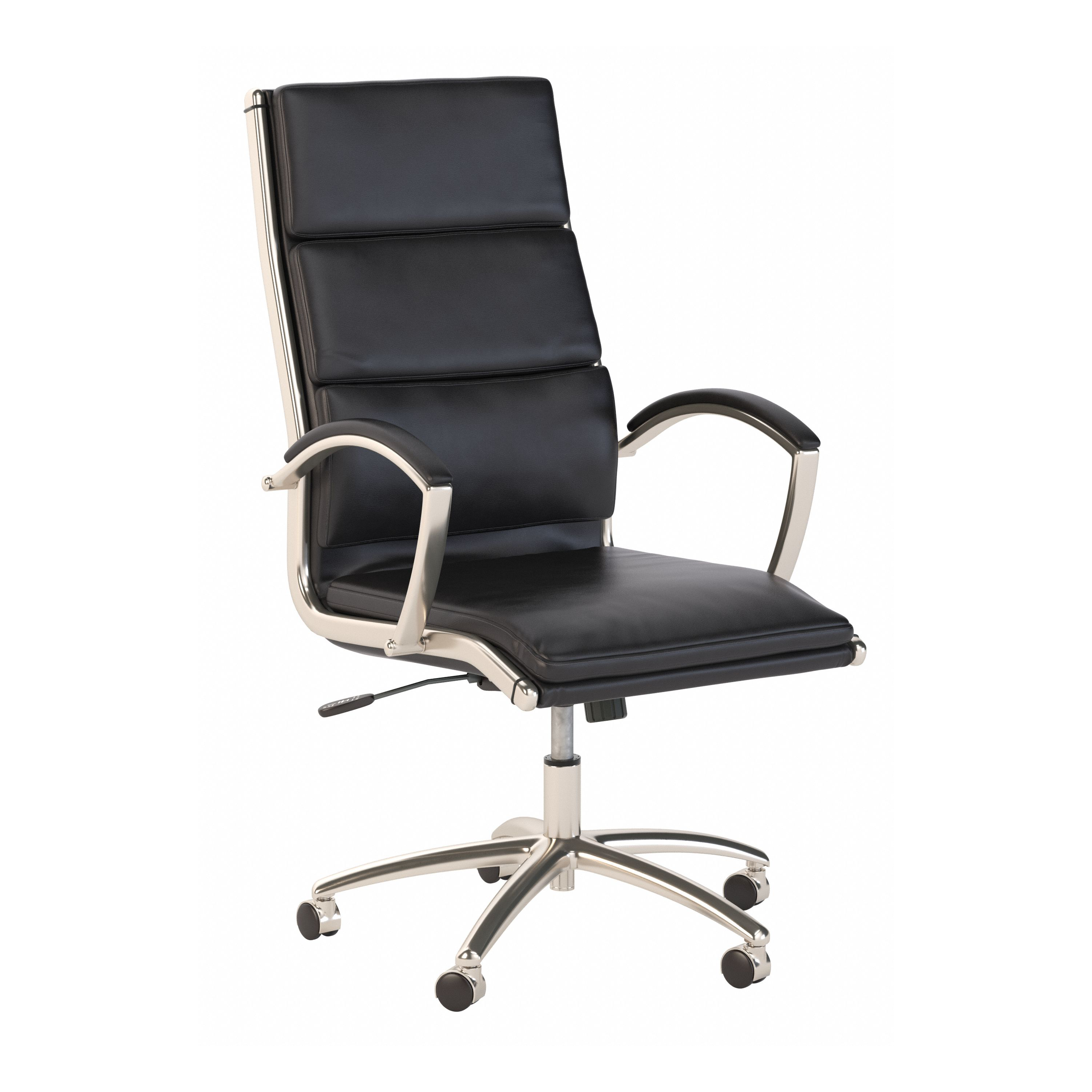 Shop Bush Business Furniture Modelo High Back Leather Executive Office Chair 02 CH1701BLL-03 #color_black leather