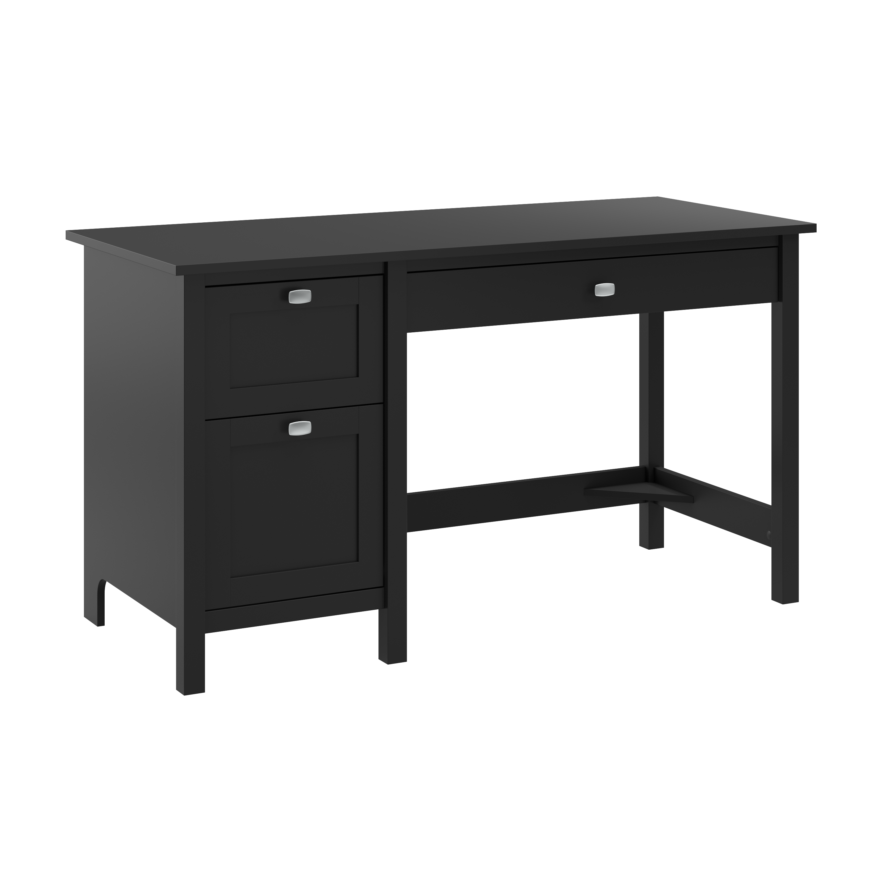 Shop Bush Furniture Broadview 54W Computer Desk with Drawers 02 BDD254CBL-03 #color_classic black