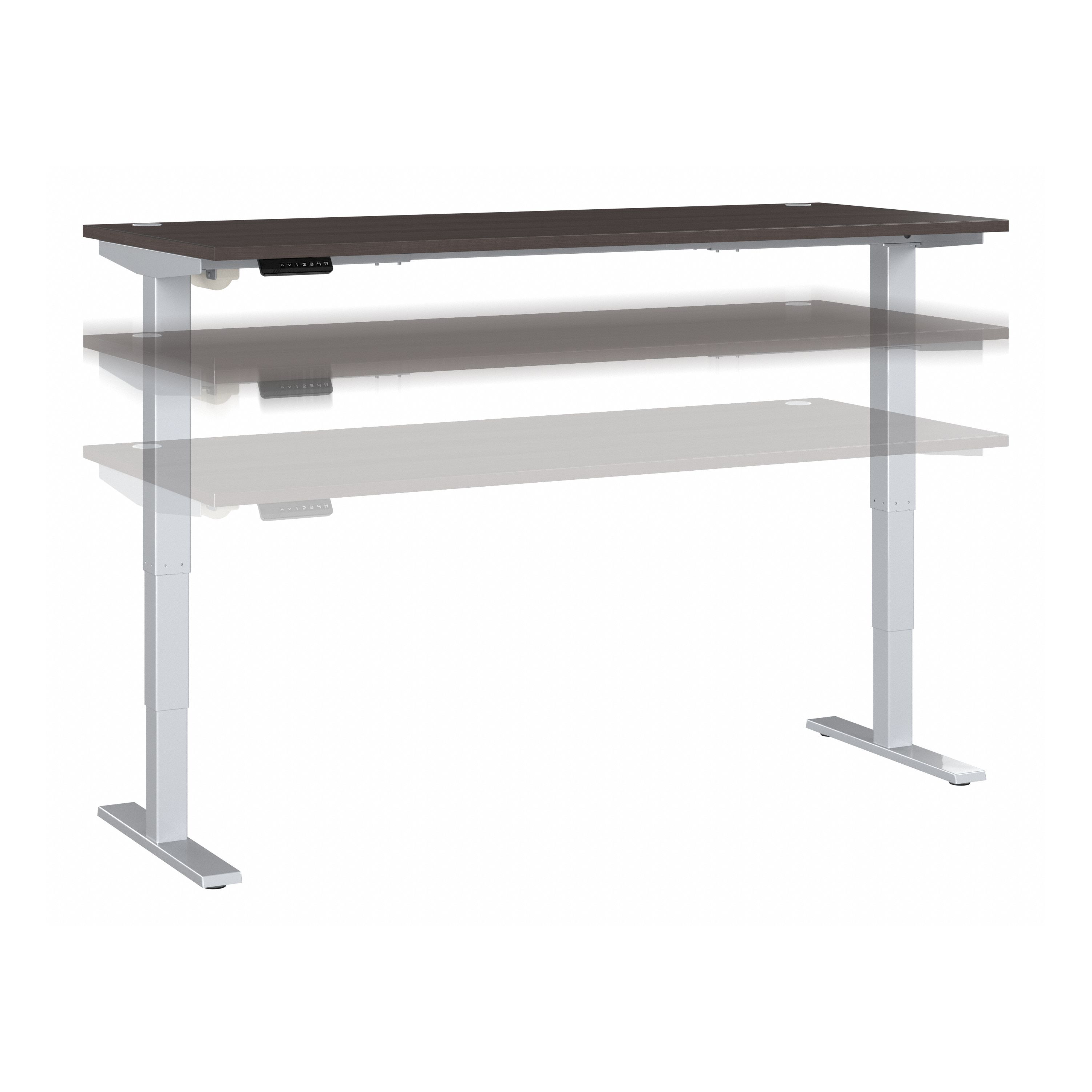 Shop Move 40 Series by Bush Business Furniture 72W x 30D Electric Height Adjustable Standing Desk 02 M4S7230SGSK #color_storm gray/cool gray metallic