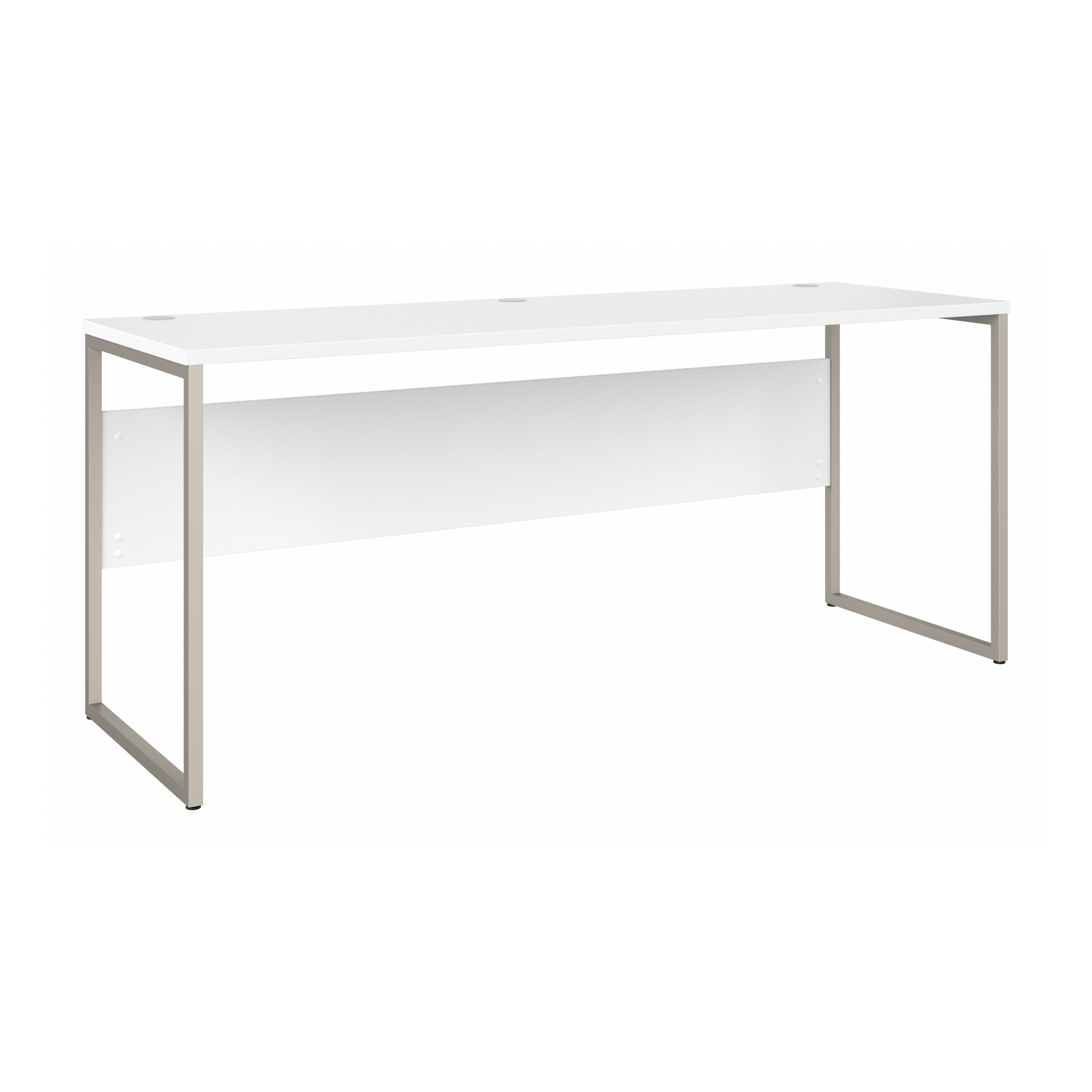 Shop Bush Business Furniture Hybrid 72W x 24D Computer Table Desk with Metal Legs 02 HYD272WH #color_white