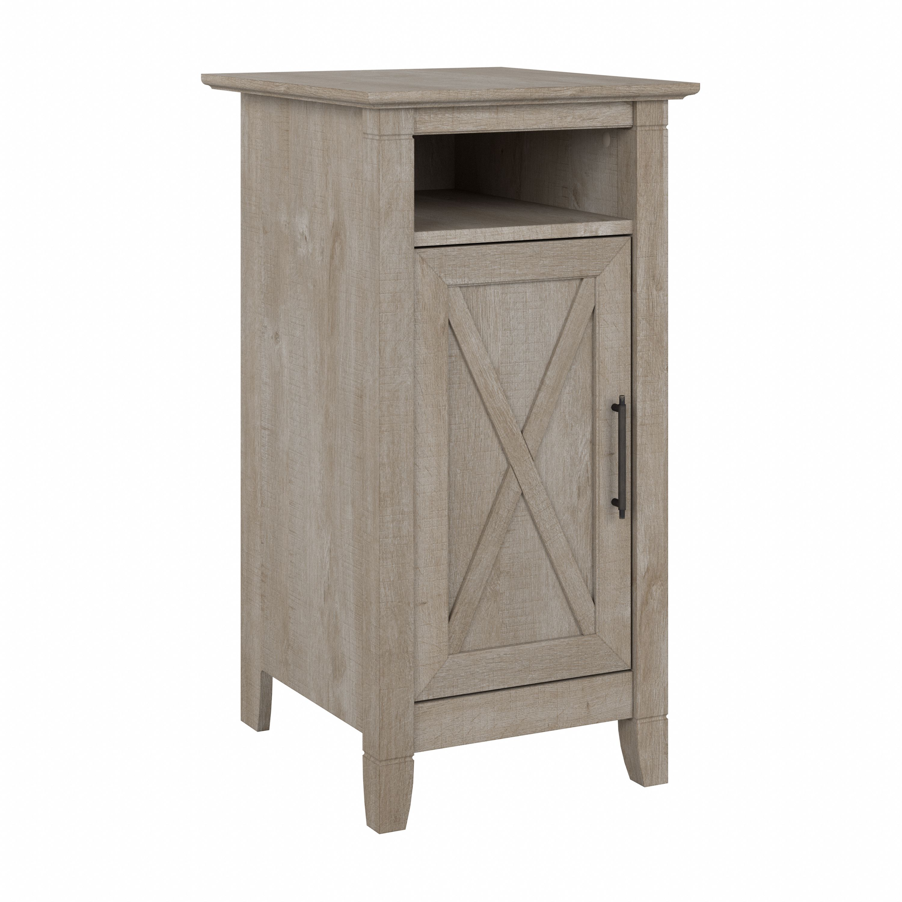 Shop Bush Furniture Key West Nightstand with Door 02 KWS116WG-Z #color_washed gray