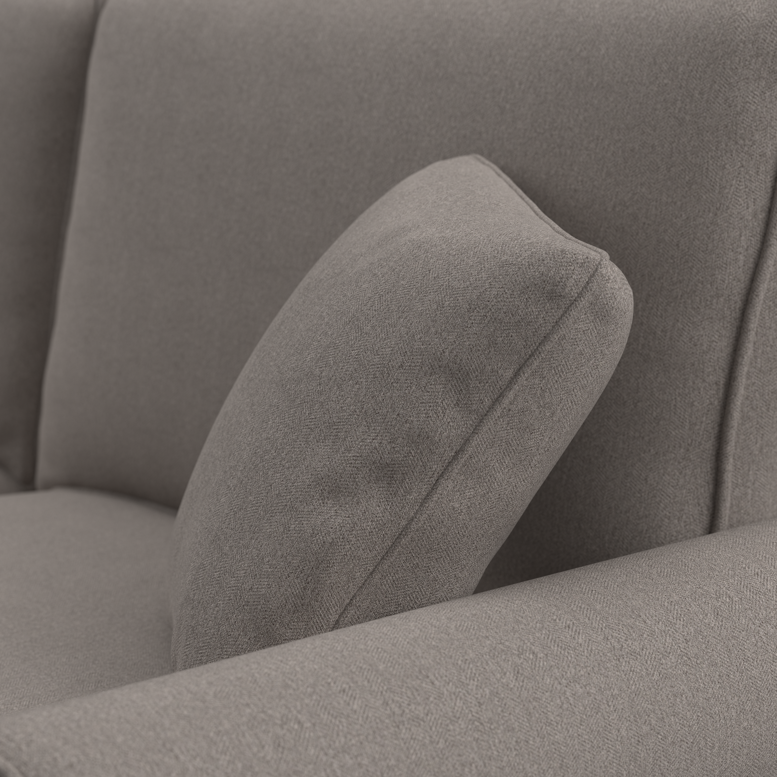 Shop Bush Furniture Hudson 99W L Shaped Sectional Couch 04 HDY98BBGH-03K #color_beige herringbone fabric