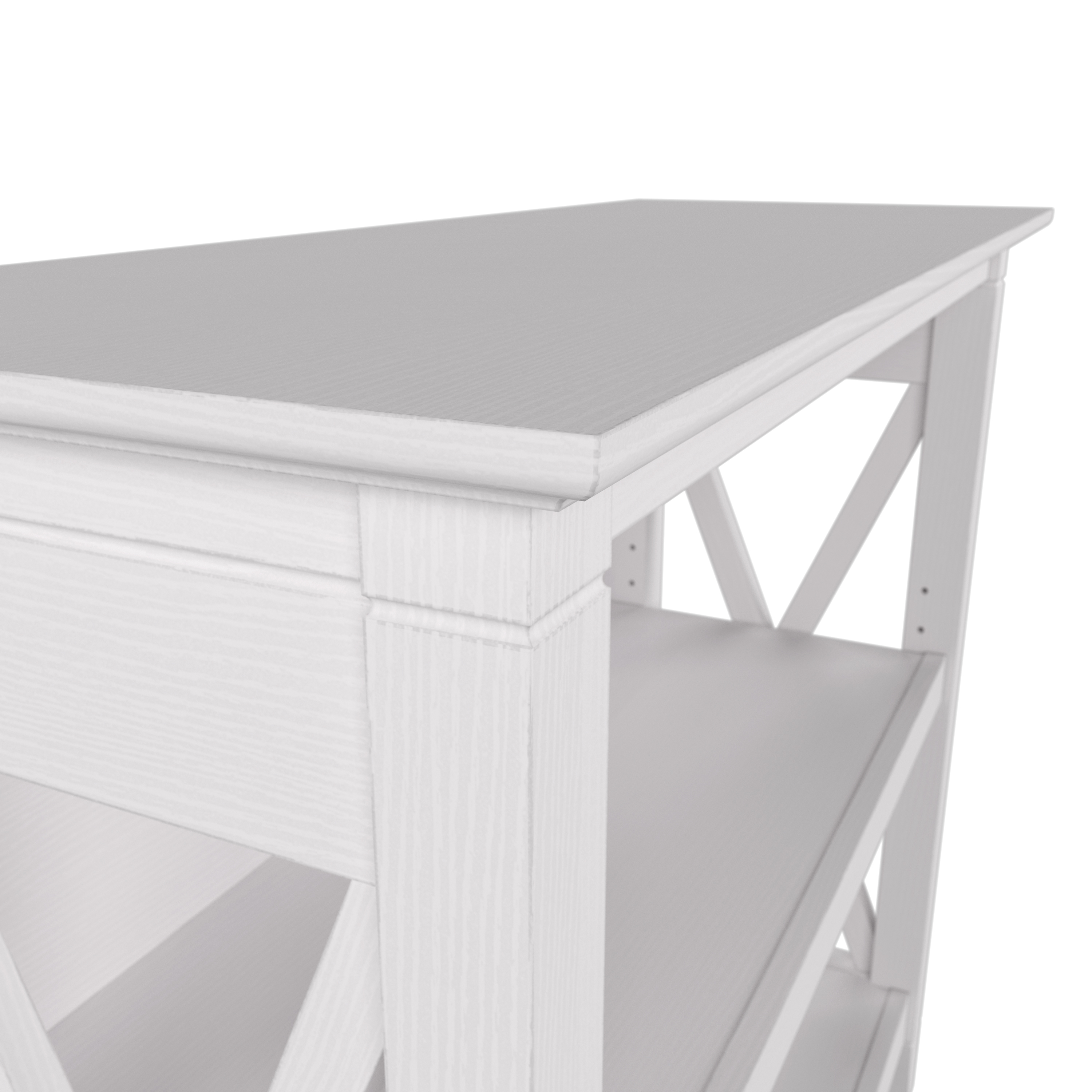Shop Bush Furniture Key West 6 Cube Bookcase 03 KWB146WT-03 #color_pure white oak