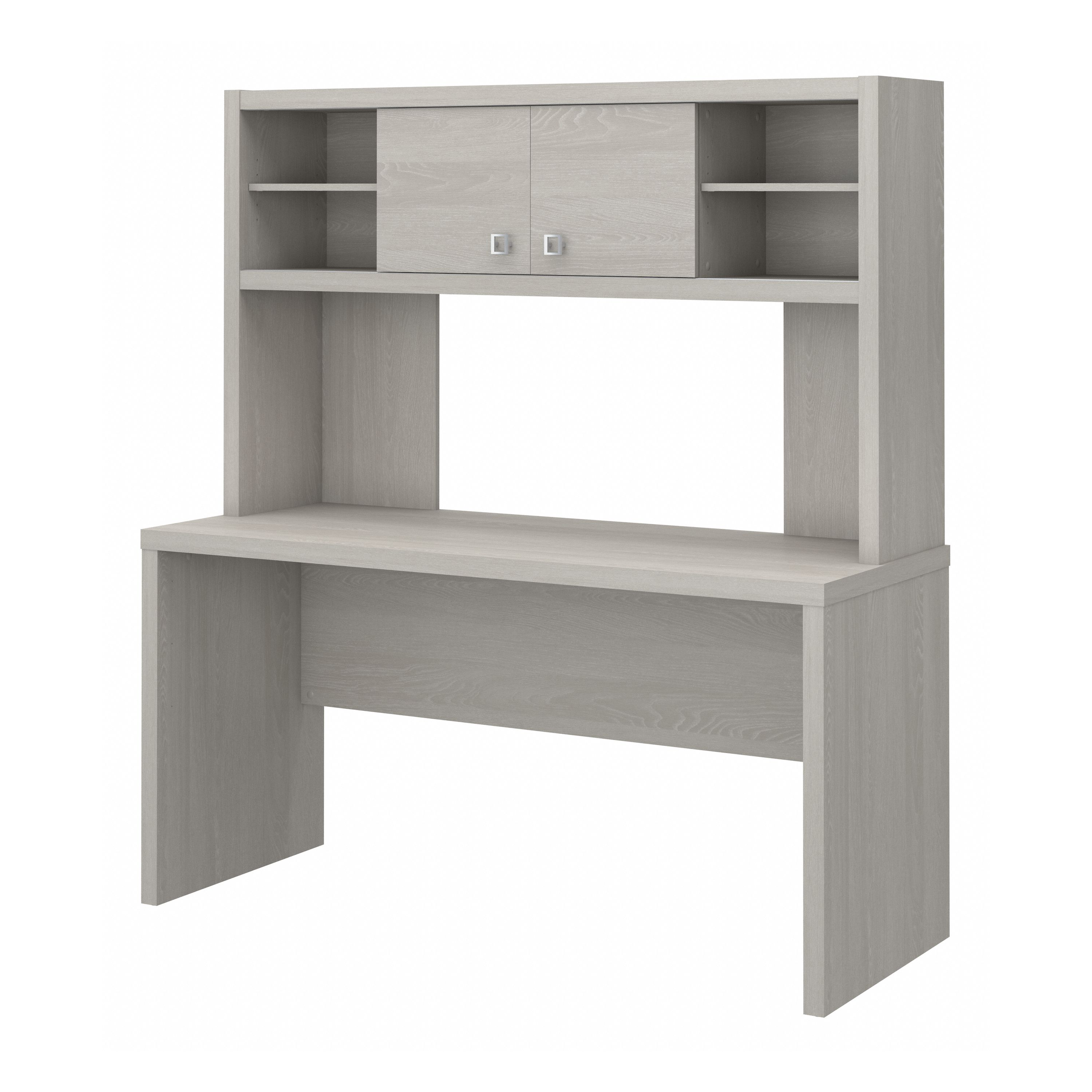 Shop Bush Business Furniture Echo 60W Credenza Desk with Hutch 02 ECH030GS #color_gray sand
