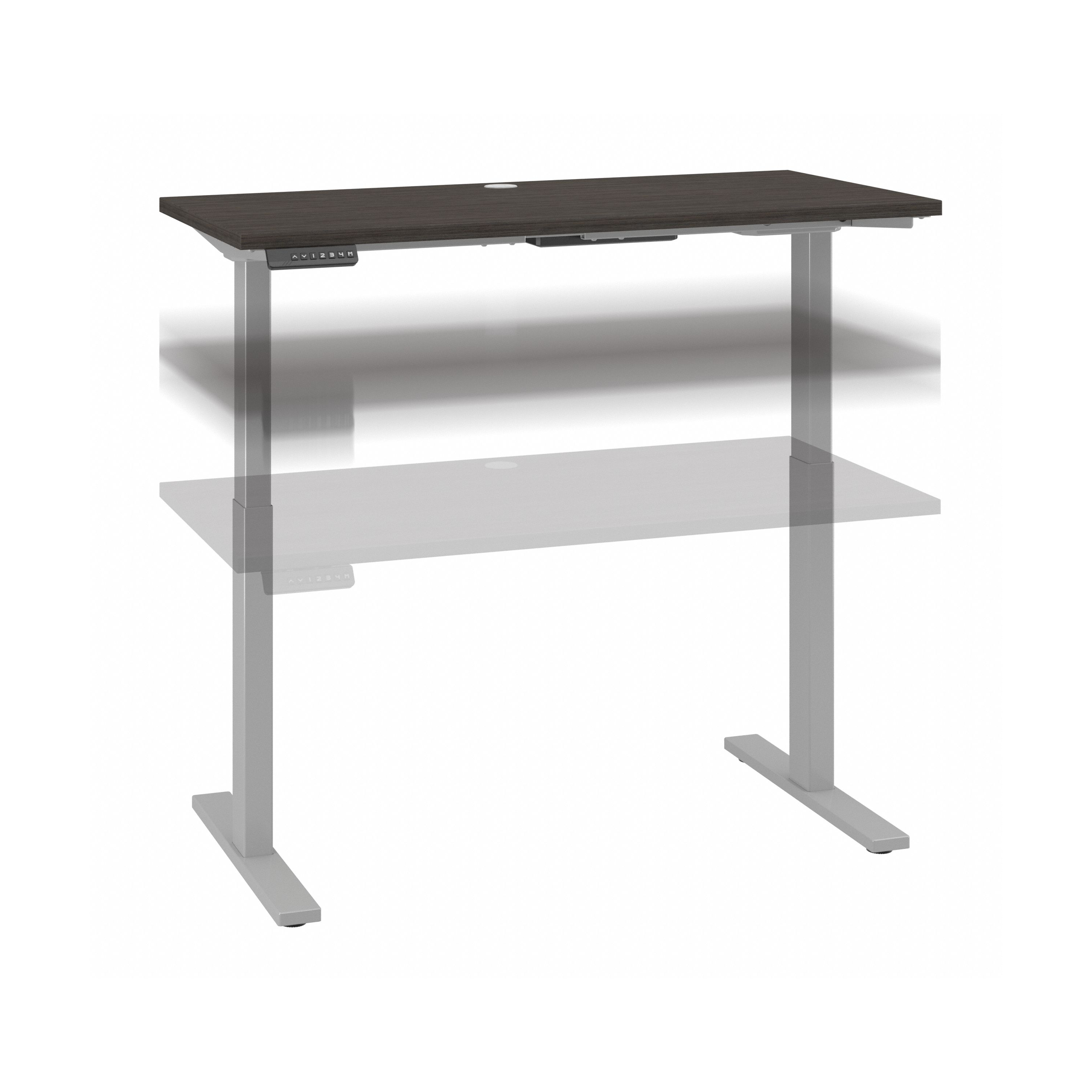 Shop Move 60 Series by Bush Business Furniture 48W x 24D Height Adjustable Standing Desk 02 M6S4824SGSK #color_storm gray/cool gray metallic