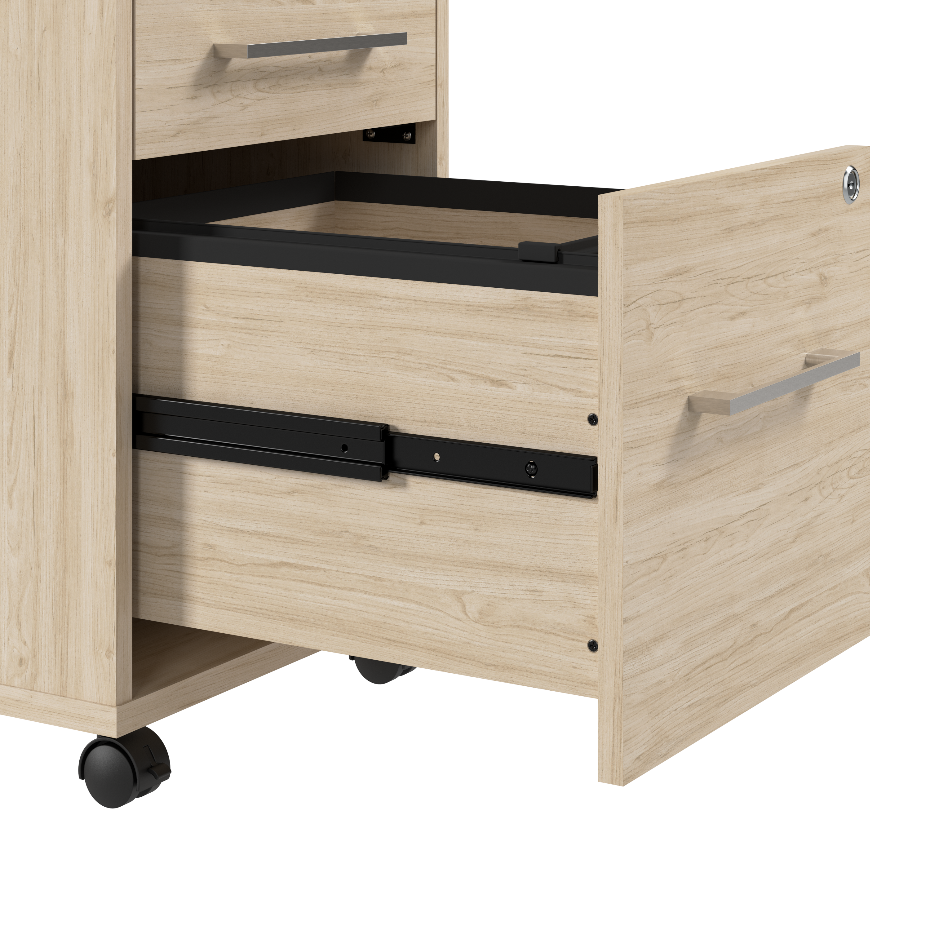 Shop Bush Business Furniture Hustle Office Storage Cabinet with Wheels 04 HUF140NE #color_natural elm