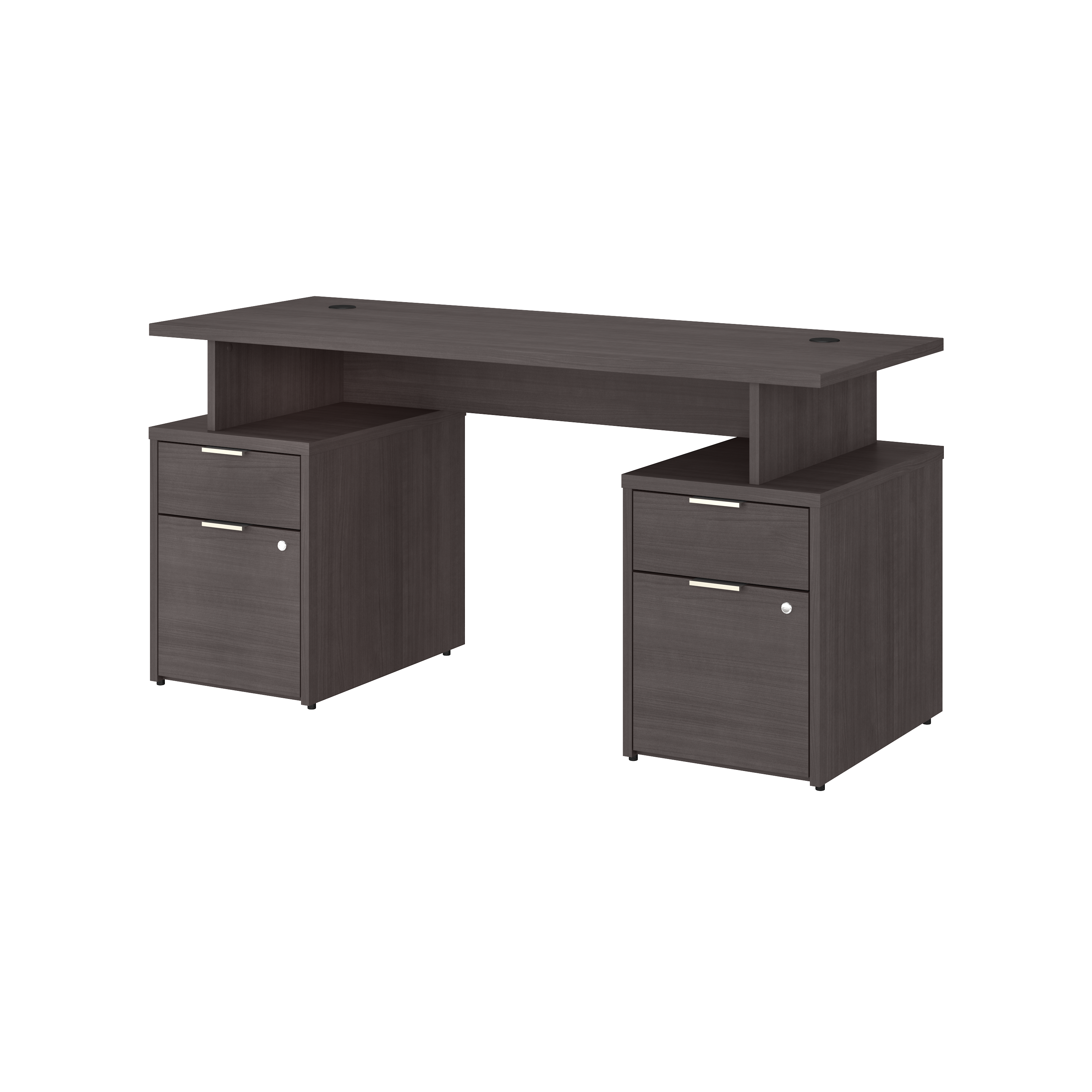 Shop Bush Business Furniture Jamestown 60W Desk with 4 Drawers 02 JTN017SGSU #color_storm gray