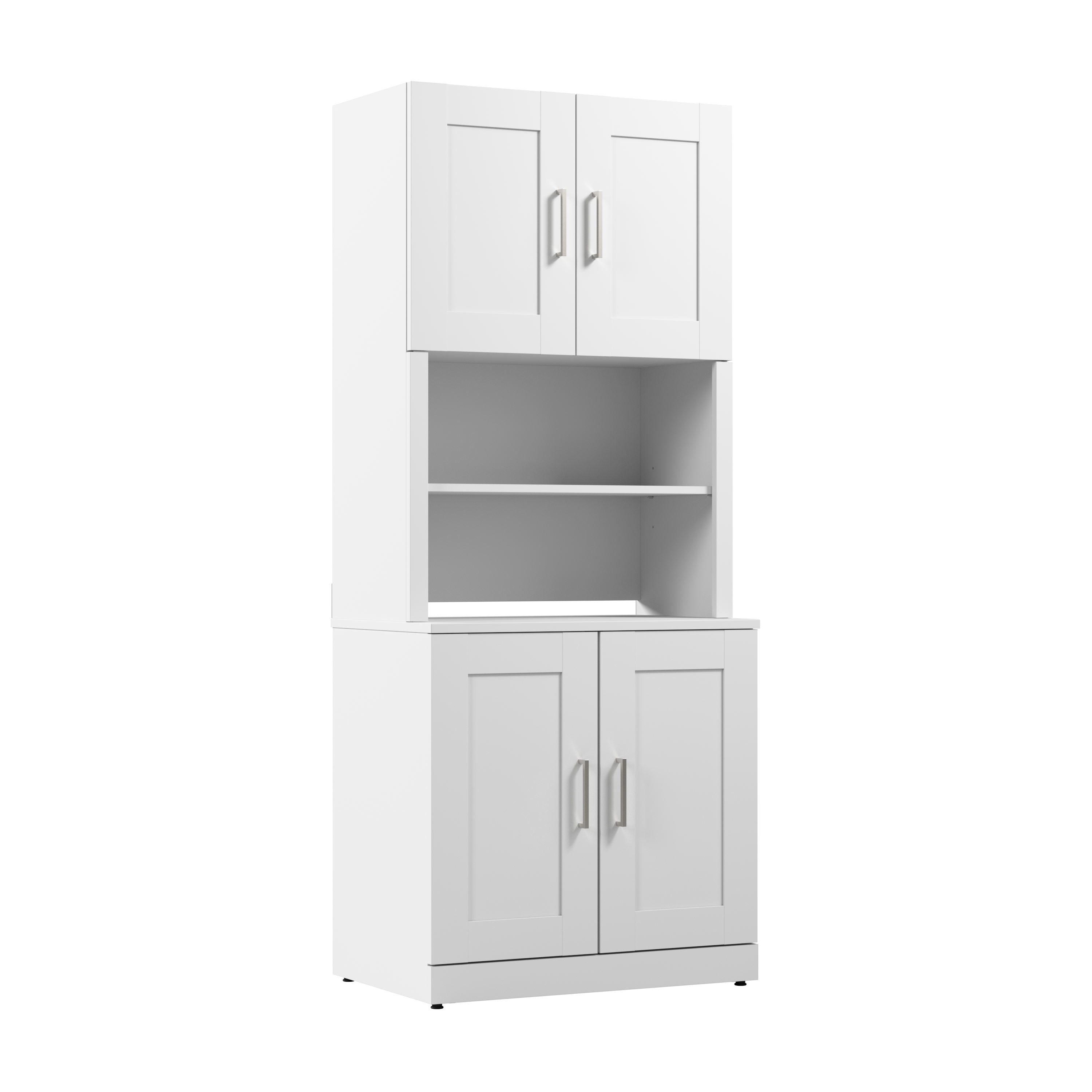 Shop Bush Business Furniture Hampton Heights 30W Storage Cabinet with Doors and Hutch 02 HHD010WH #color_white