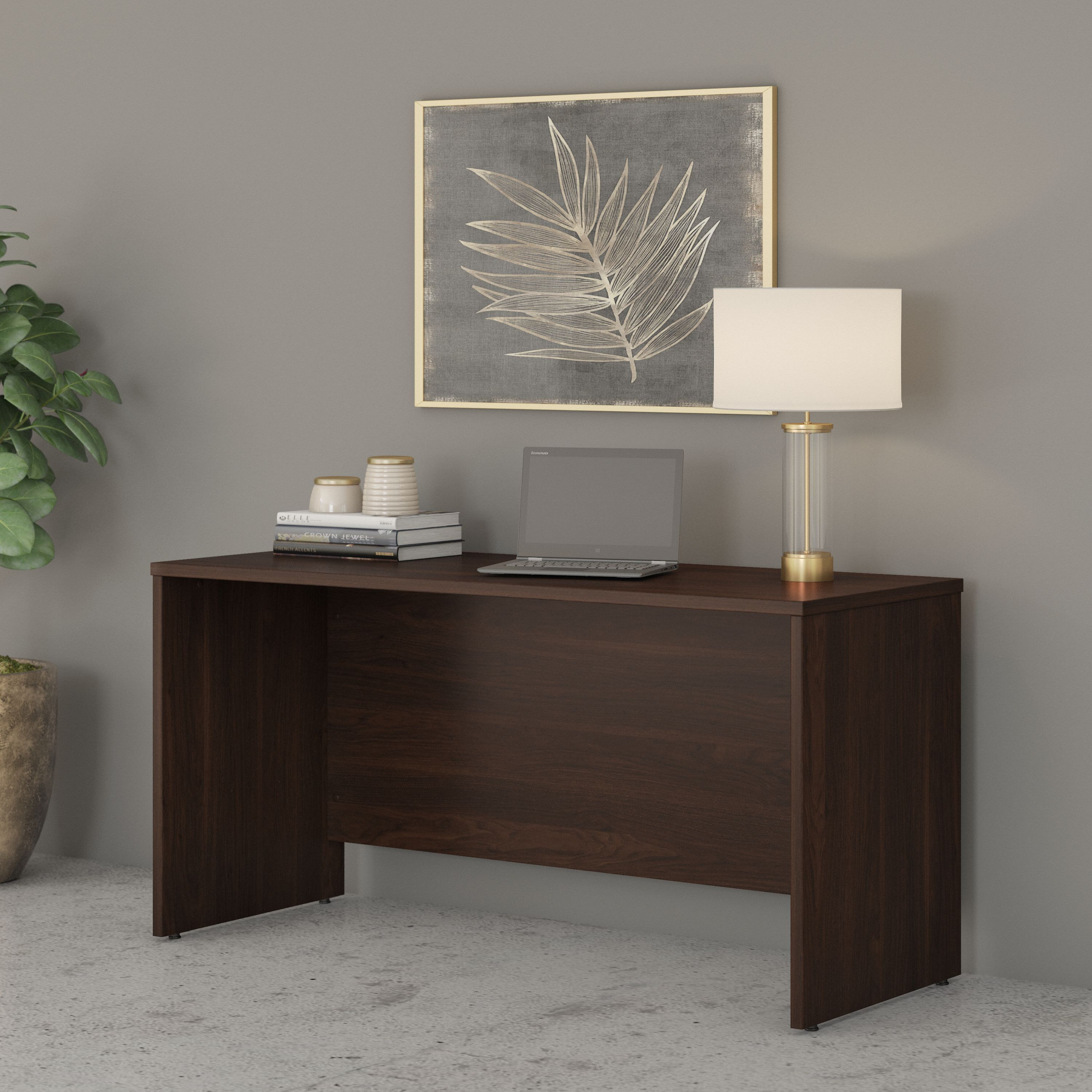 Shop Bush Business Furniture Studio C 60W x 24D Credenza Desk 01 SCD360BW #color_black walnut