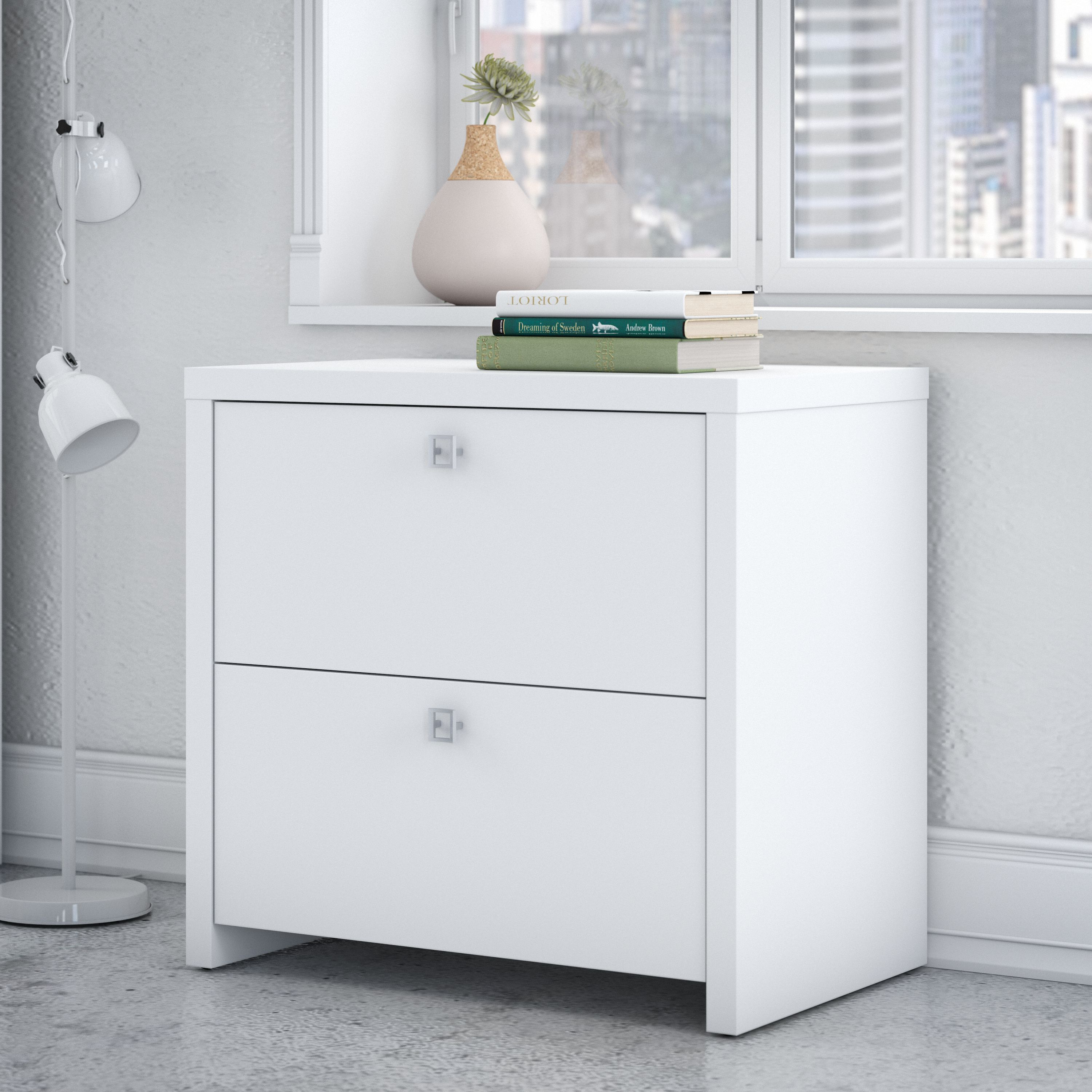 Shop Bush Business Furniture Echo 2 Drawer Lateral File Cabinet 01 KI60102-03 #color_pure white