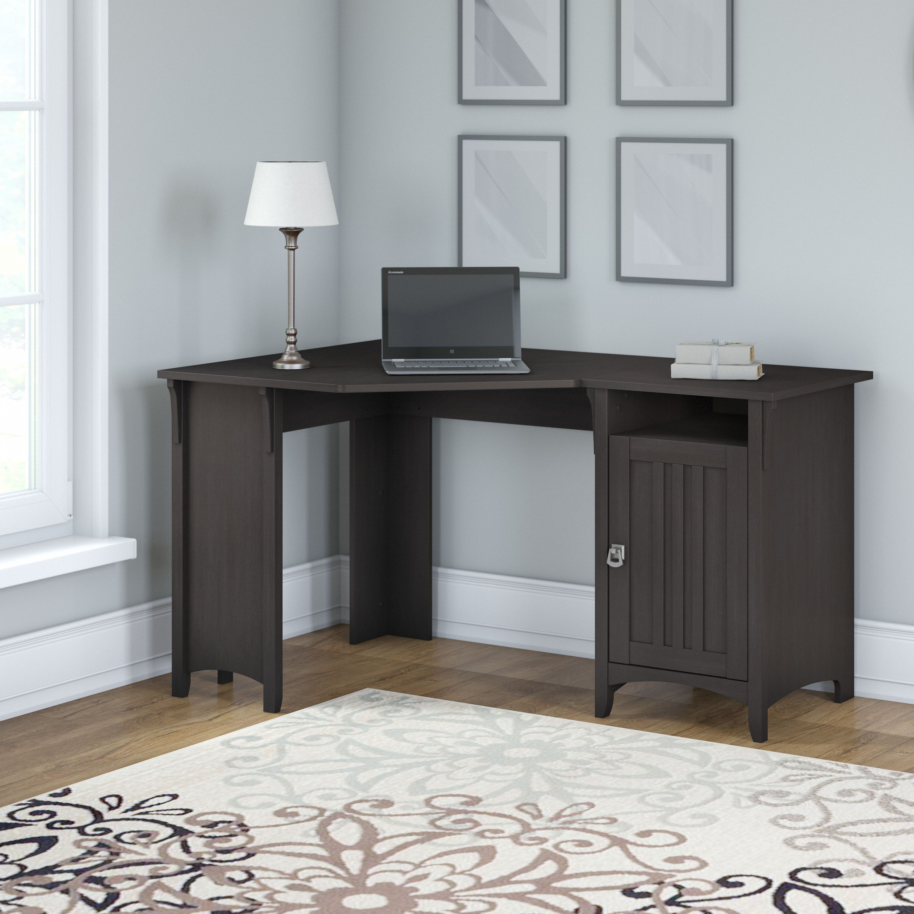 Shop Bush Furniture Salinas 55W Corner Desk with Storage 01 SAD155VB-03 #color_vintage black