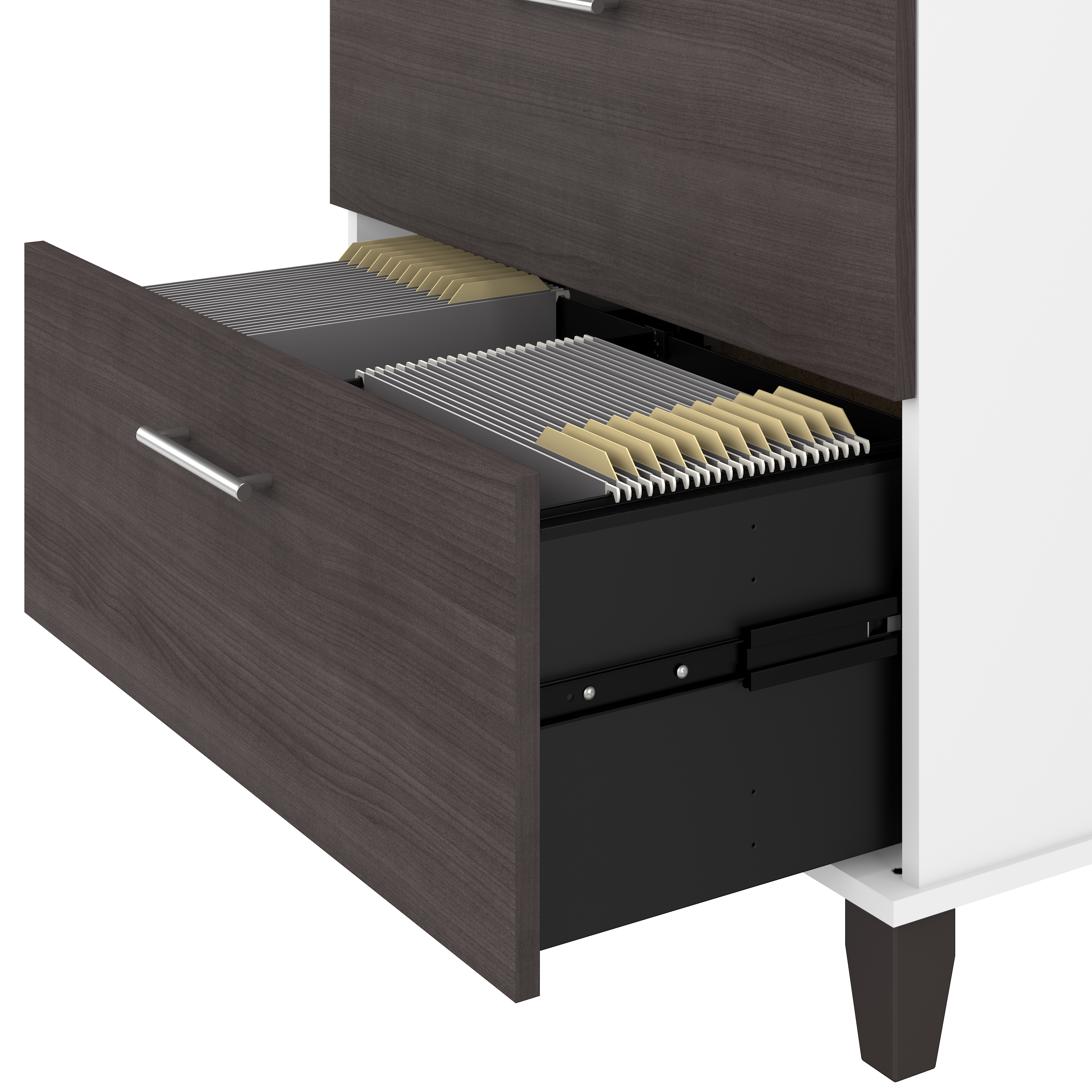 Shop Bush Furniture Somerset 2 Drawer Lateral File Cabinet 03 WC81080 #color_storm gray/white
