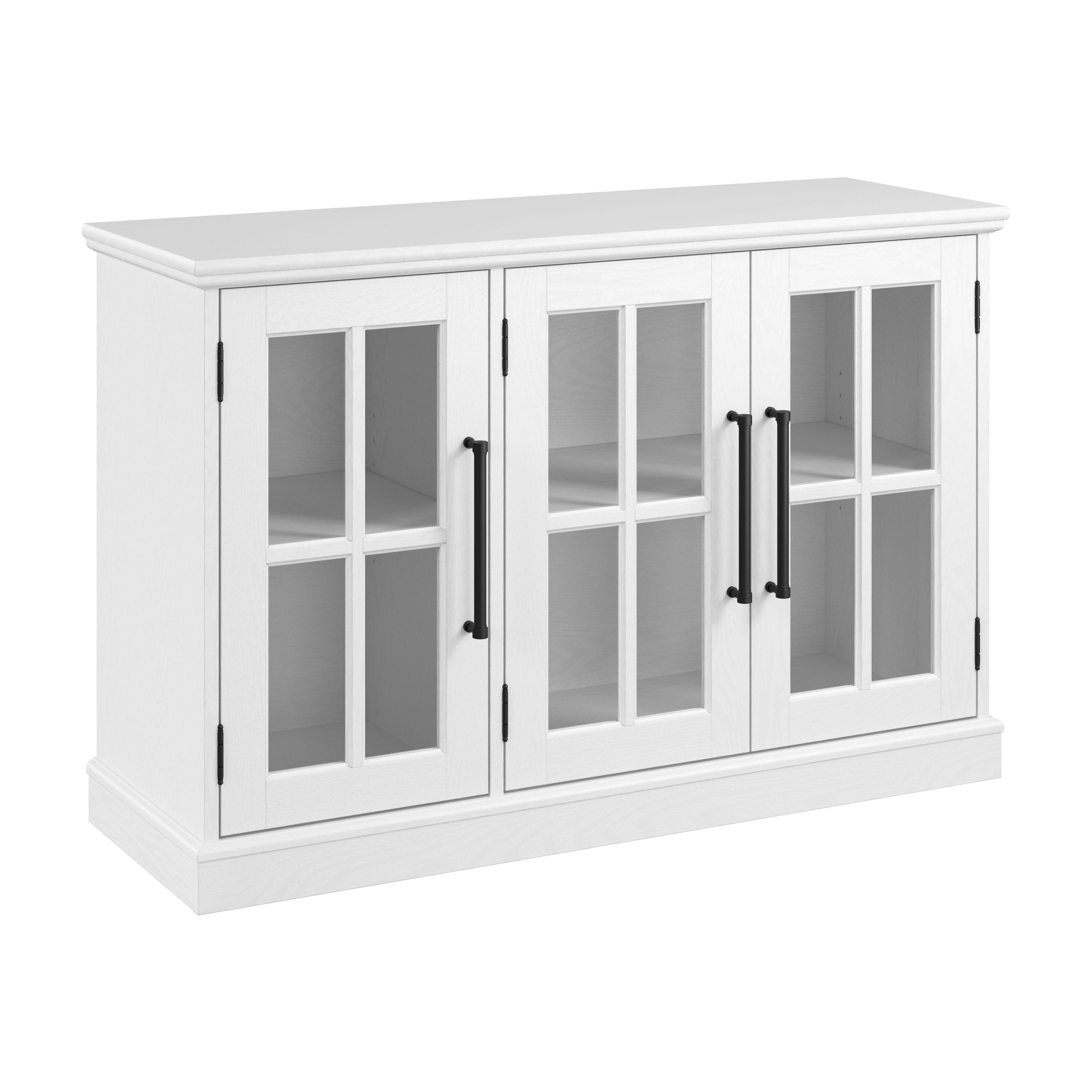 Shop Bush Furniture Westbrook 46W Sideboard Cabinet 02 WBV146WAS-03 #color_white ash