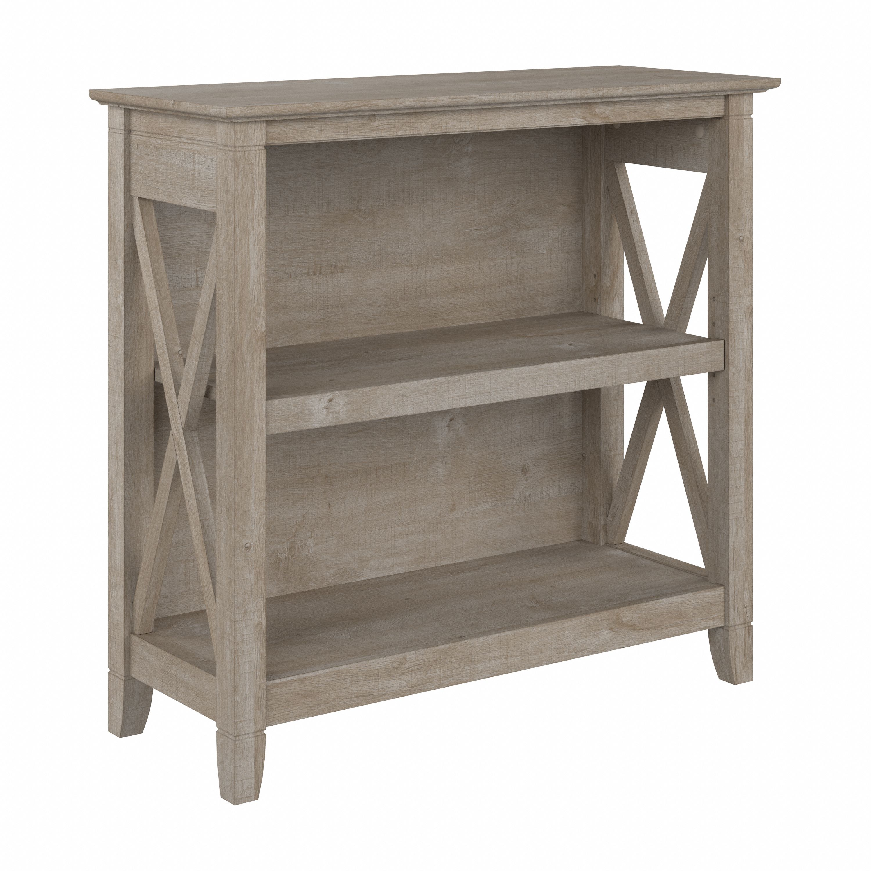 Shop Bush Furniture Key West Small 2 Shelf Bookcase 02 KWB124WG-03 #color_washed gray
