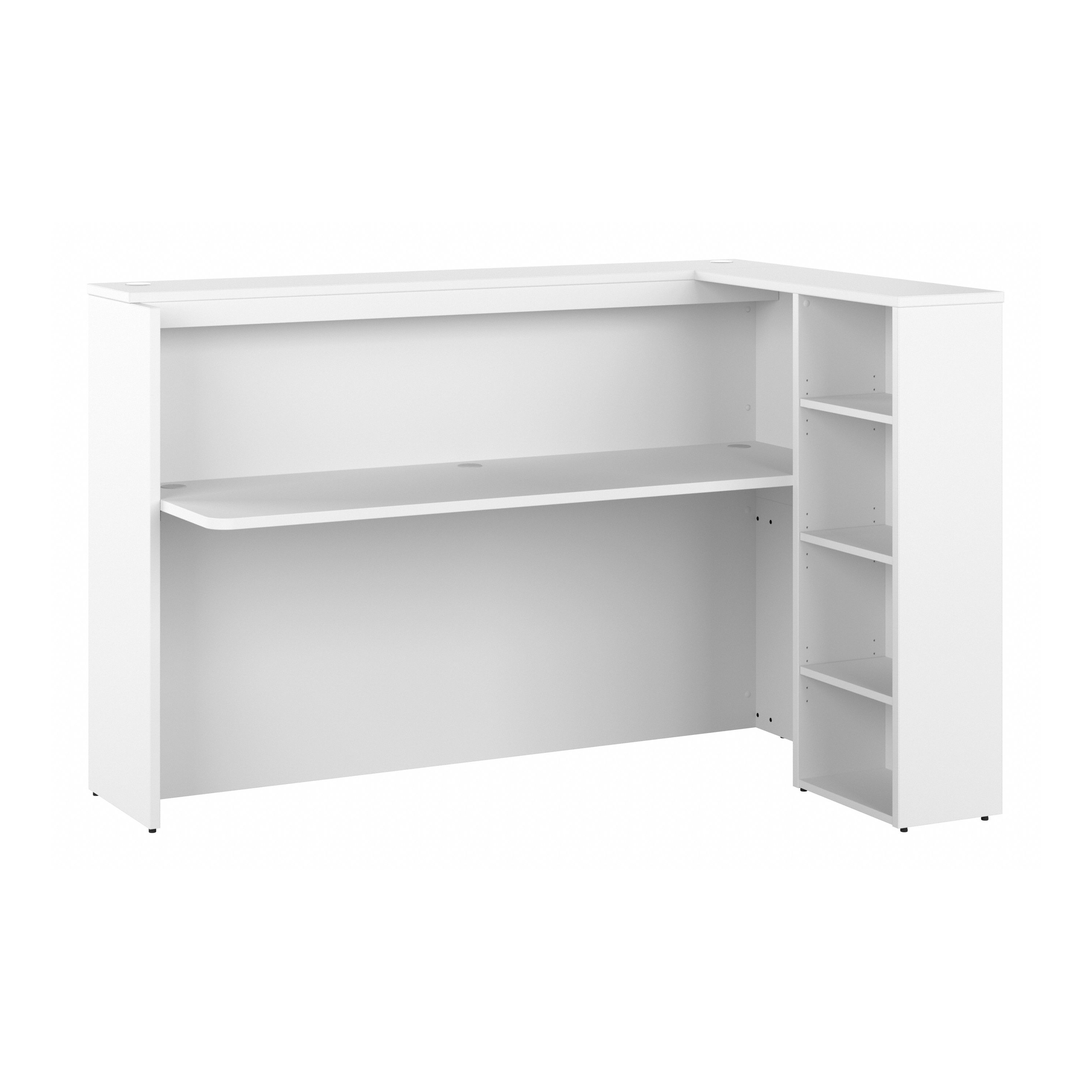 Shop Bush Business Furniture Studio C 72W Reception Desk with Shelves 02 SCD572WHK-Z1 #color_white