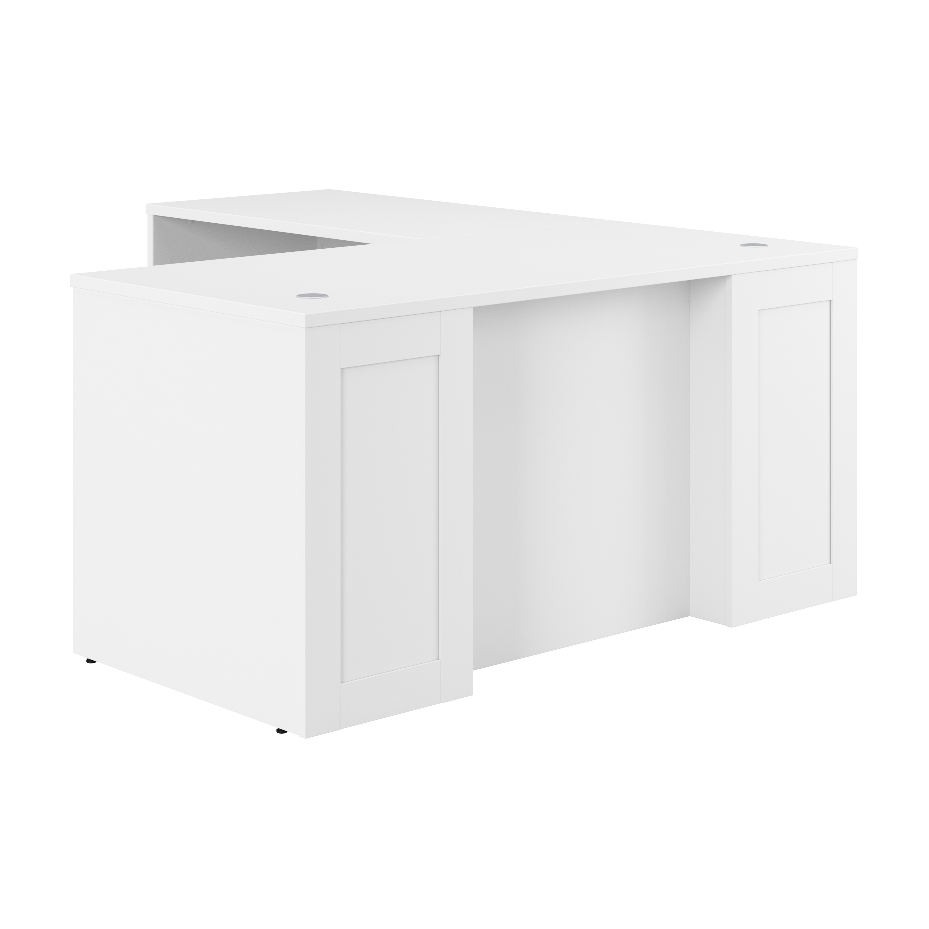 Shop Bush Business Furniture Hampton Heights 60W x 30D Executive L-Shaped Desk 02 HHD022WH #color_white